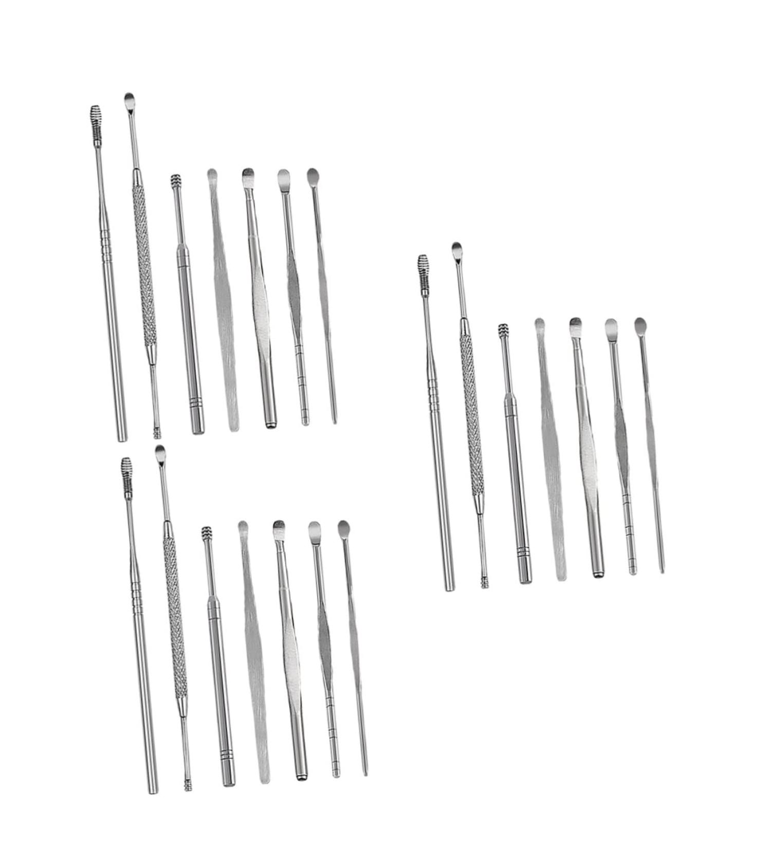 LALAFINA 7pc Ear Cleaning Tool Set | Stainless Steel Ear Care Kit | Spring Design | Ear Cleaners for Gentle Ear Cleaning - Buy Online on GoSupps.com