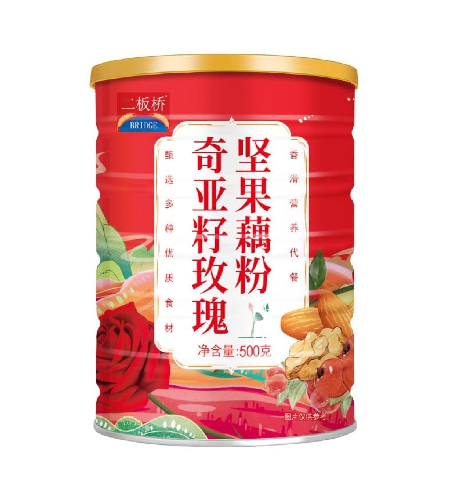 Rose Chia Nut Lotus Root Soup 500g/can Brewed Nut Lotus Root Soup Nutritious Breakfast Substitute Porridge Delicious and Convenient Lotus Root Soup (5 can) Rose 5 can - Buy Online on GoSupps.com