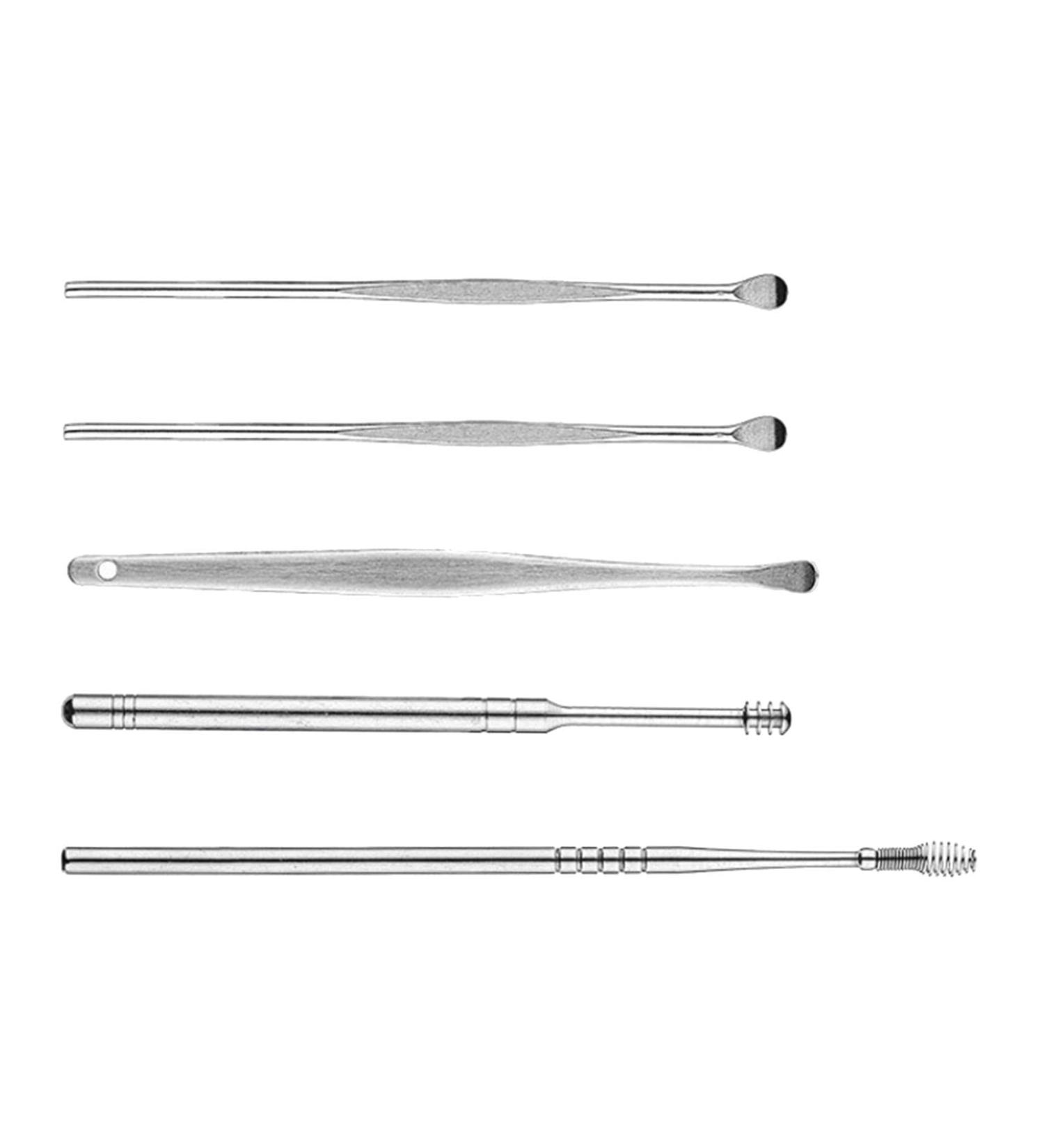5Pcs Stainless Steel Earwax Remover Tool - Portable & Gentle Ear Cleaner for Safe At-Home Cleaning - Buy Online on GoSupps.com