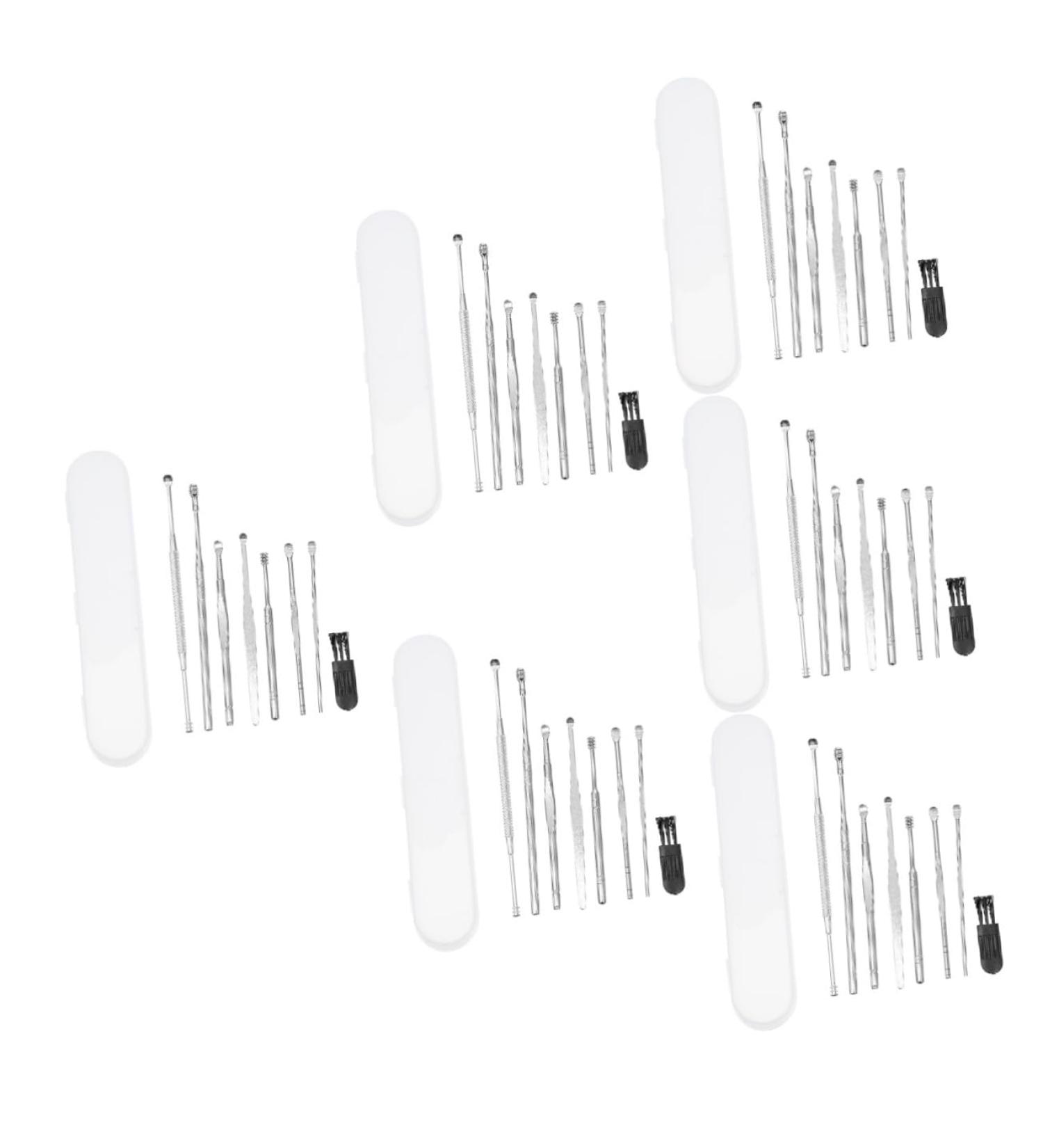 FOMIYES 6 Sets Ear Wax Removal Kit - Stainless Steel Ear Spoons & Cleaning Tools for Effective Earwax Removal - Buy Online on GoSupps.com