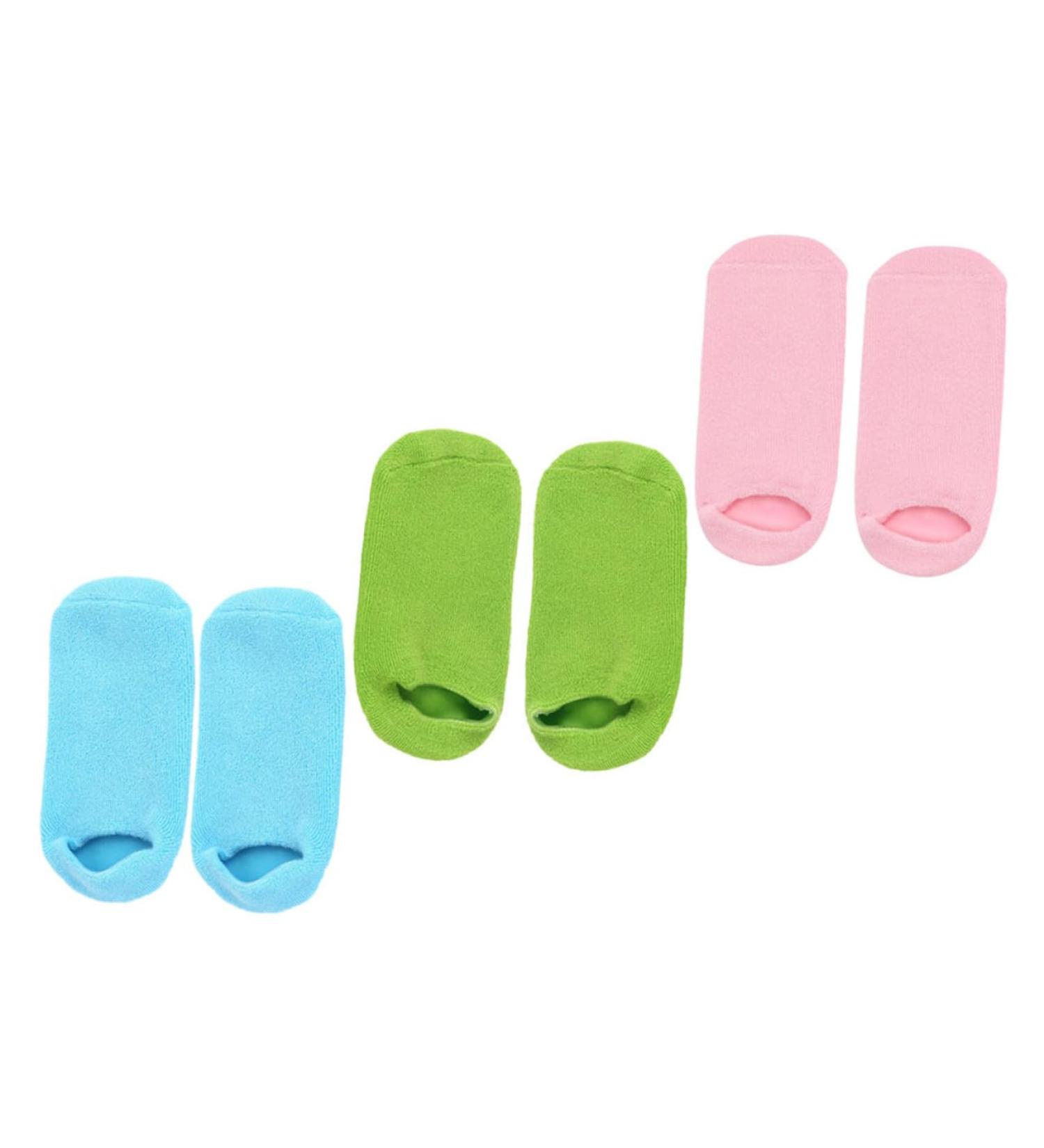 FOMIYES 3 Pairs Foot Moisturizing Socks Moisturizing Dry Feet Masks Essential Oil Socks Moisture Enhancing Sock Moisturizing Gel Sock Foot Lotion Socks Foot Care Sweat Proof Socks Spa Soft - Buy Online on GoSupps.com