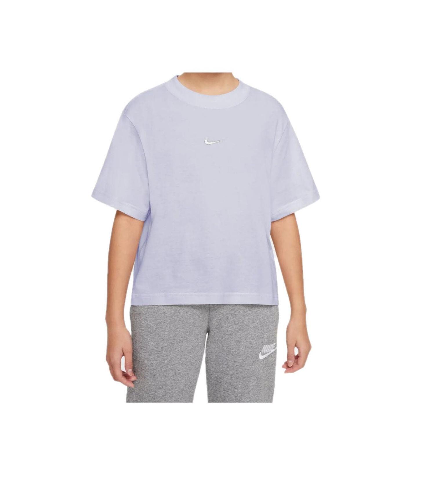 Nike Girls NSW Tee Essntl Ss T-Shirt 13-15 Years Purple
