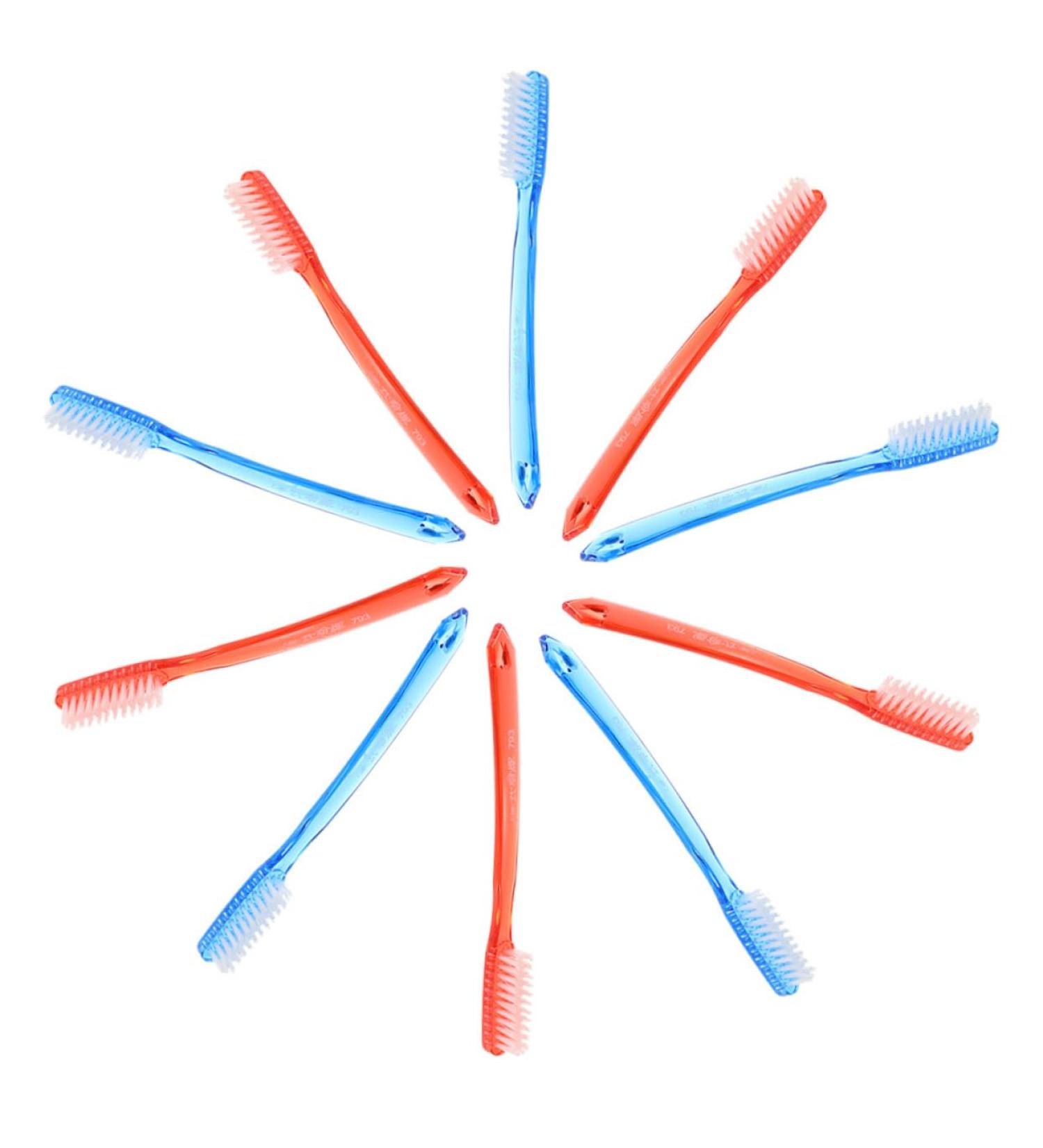 Magiclulu 10-Piece Super-Hard Bristle Toothbrush Set | Large Manual Toothbrushes for Deep Cleaning | Durable Plastic Small Teeth Cleaning Brushes - Buy Online on GoSupps.com