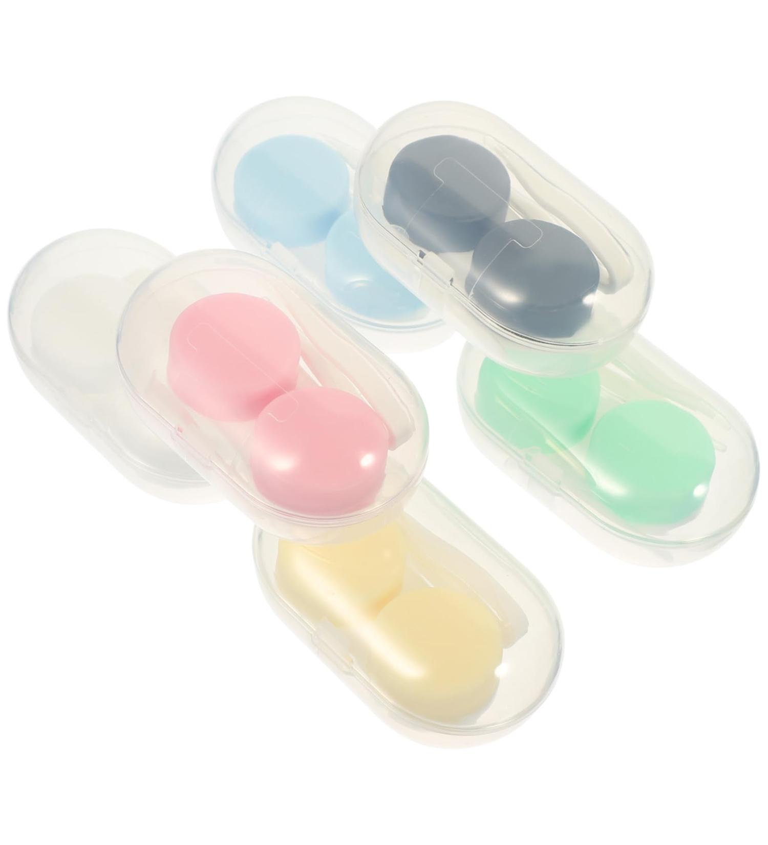 Homsfou Contact Lens Container with Mirror - Portable Lens Storage Case for Color Contacts - Travel-Friendly Accessories - Buy Online on GoSupps.com