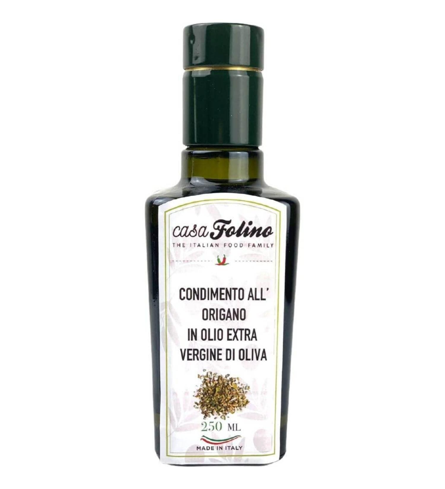 CasaFolino Extravergine Olive Oil Flavored with Oregano. 0.25 L bottle. 100% Made in Italy. - Buy Online on GoSupps.com