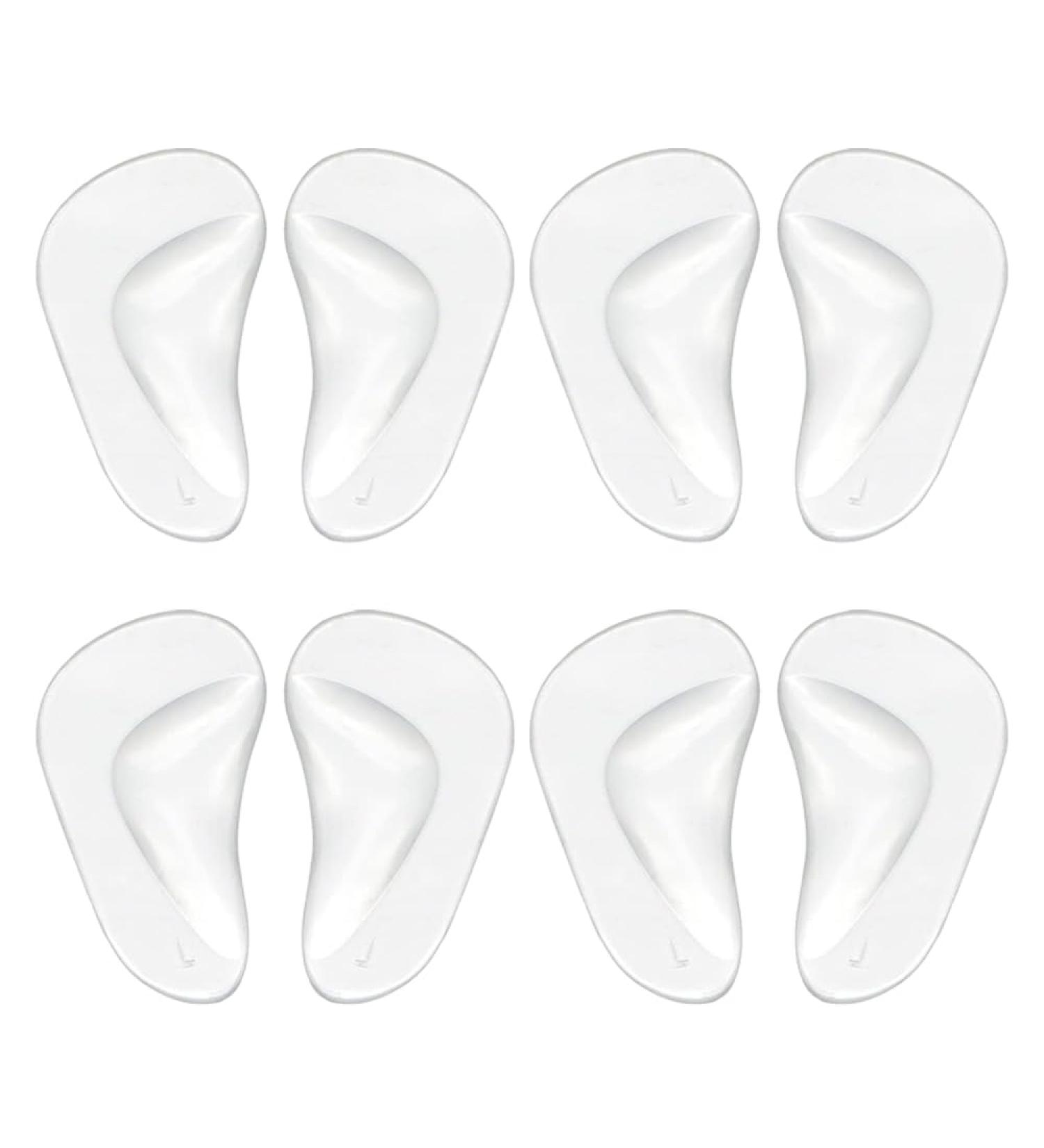 4 Pairs Clear Gel Arch Support Insoles for Men & Women | Reusable Shoe Inserts for Flat Feet & Plantar Fasciitis Relief - Buy Online on GoSupps.com