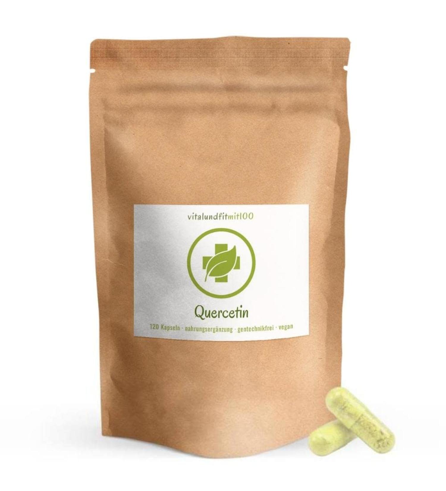 Quercetin 120 Vegan Capsules | 500mg High Dose | Premium Japanese Extract | High Bioavailability | Lab Tested | No Additives - Buy Online on GoSupps.com