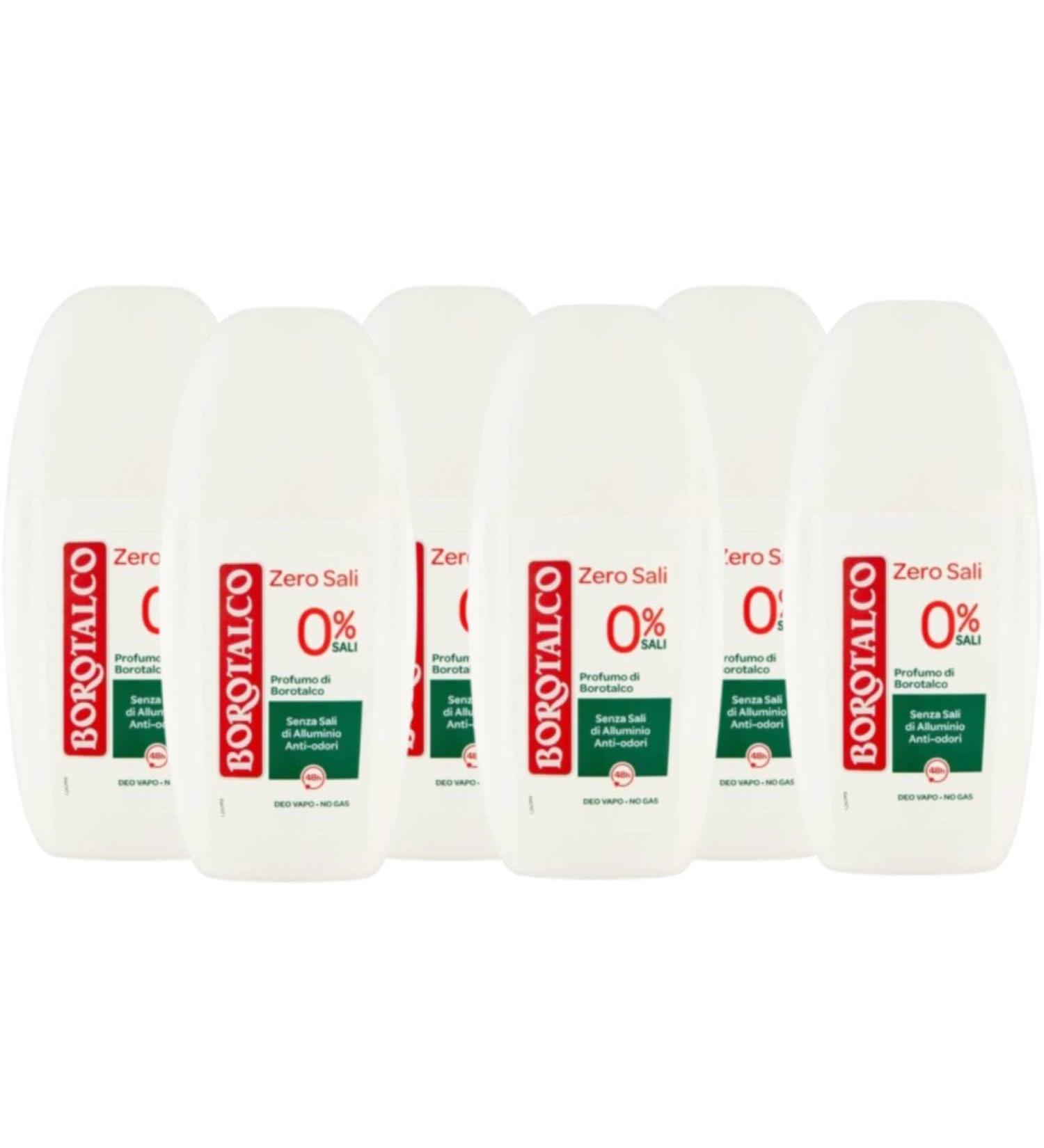  Borotalco Borotalco Deodorant Zero Salts Vapo No Gas 75 Ml (6) - Buy Online on GoSupps.com