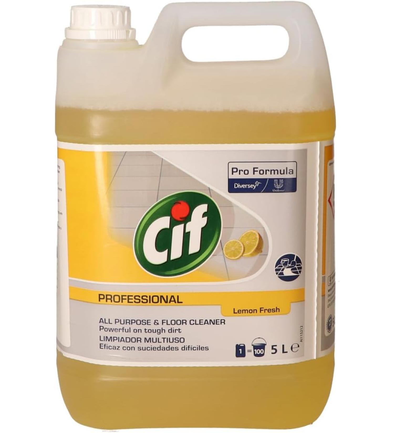 Cif Professional All Purpose Cleaner Lemon 5L - Buy Online on GoSupps.com