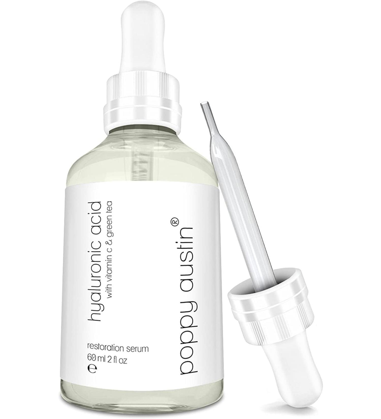 Poppy Austin Hyaluronic Acid Serum for Face Free Hydrating Serum with Vitamin C Pure Hyaluronic Acid Serum - 2 Fl Oz - Buy Online on GoSupps.com