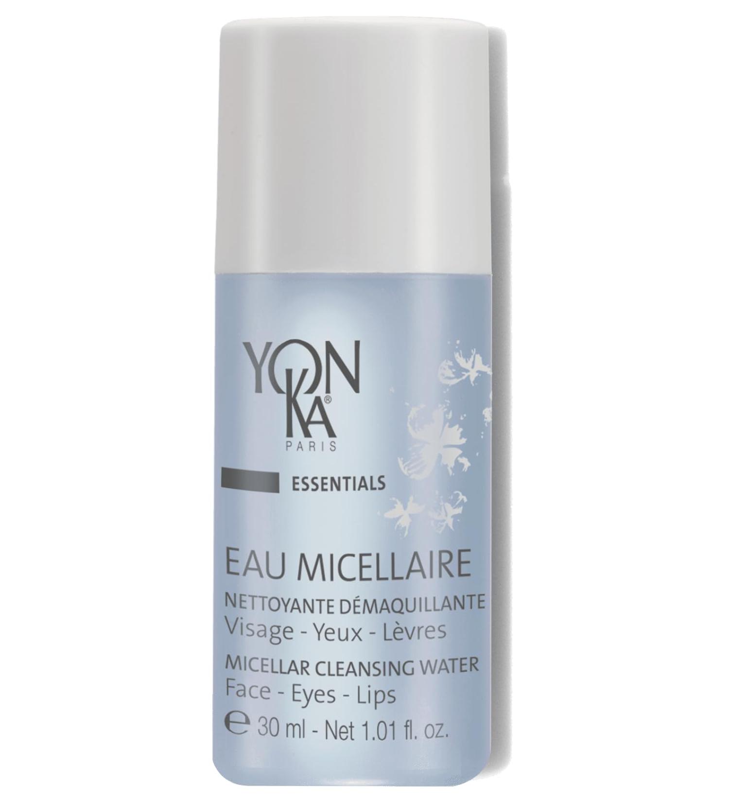 Eau Micellaire D maquillante Yonka 30ml - Nettoyant et D maquillant Visage Doux - Tous Types de Peaux Sans Rin age - Immortelle Bleue et Huiles Essentielles de Rose et de Camomille