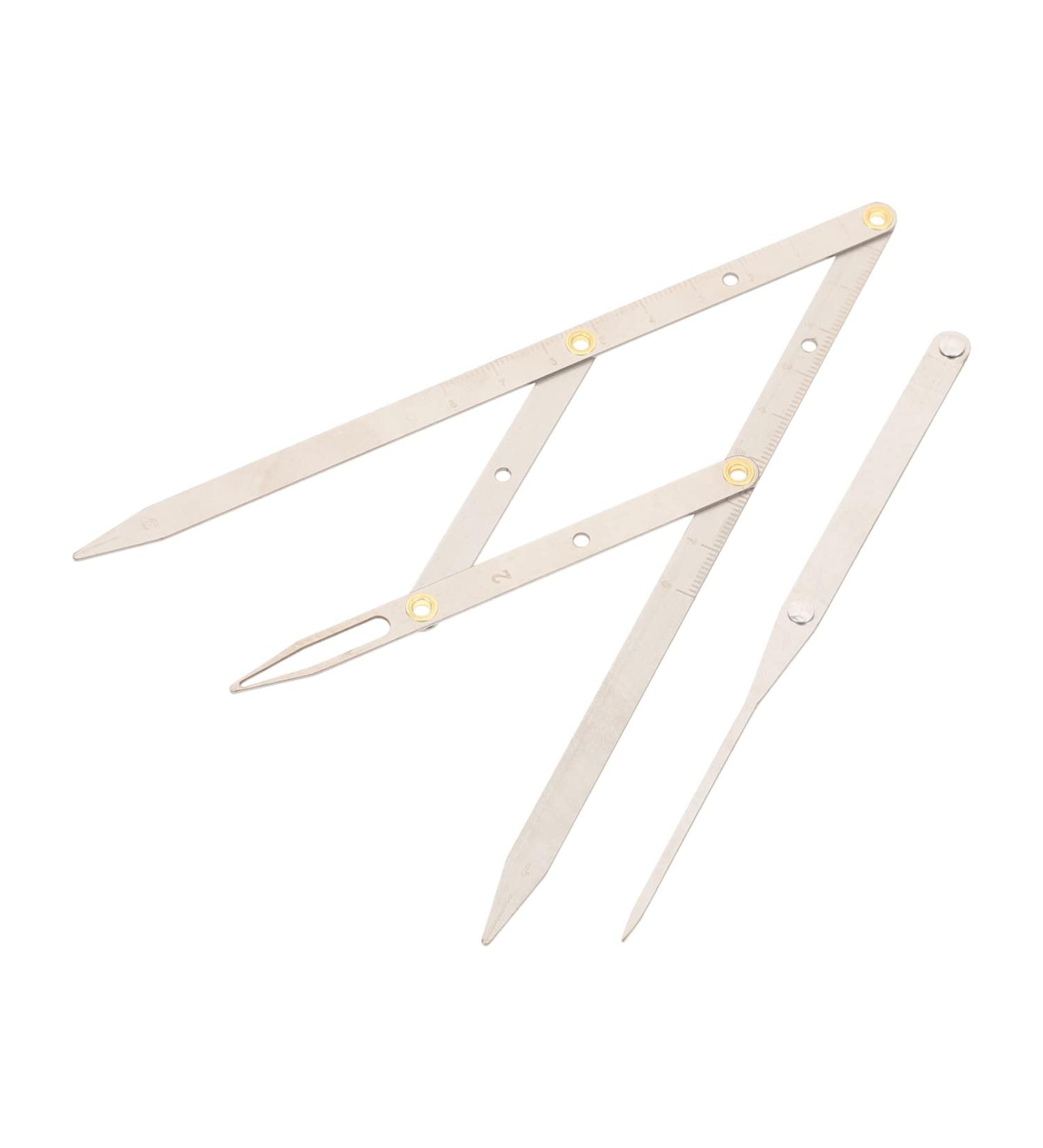 Healeved 1pc Second Generation Scale Eyebrow Measuring Tool Microblading Eyebrow Positioning Stainless Steel 25x5x0.6cm Silver - Buy Online on GoSupps.com