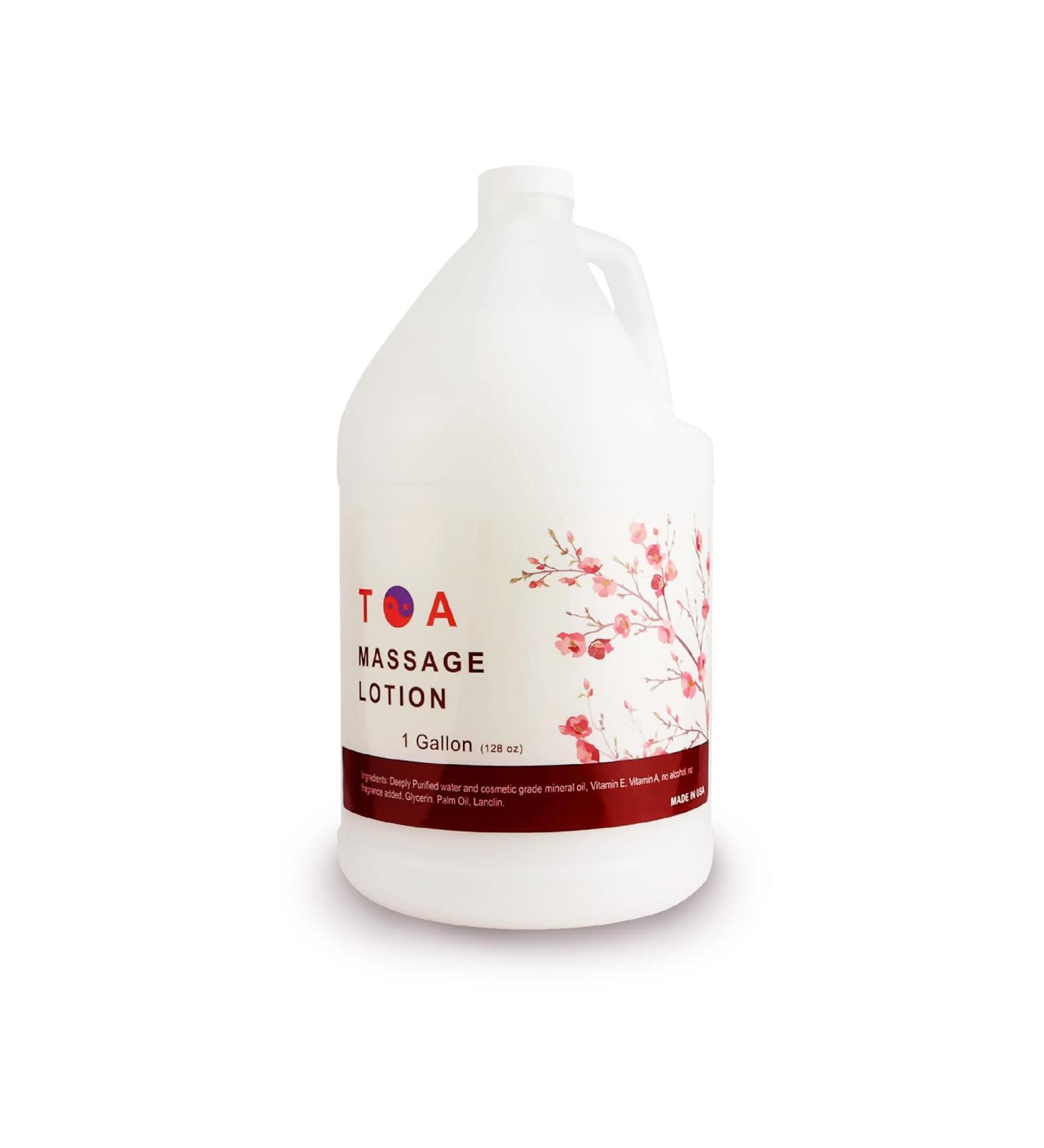 TOA Natural Massage Lotion 1 Gallon - Hydrating Unscented Formula for Relaxing Massages - Buy Online on GoSupps.com