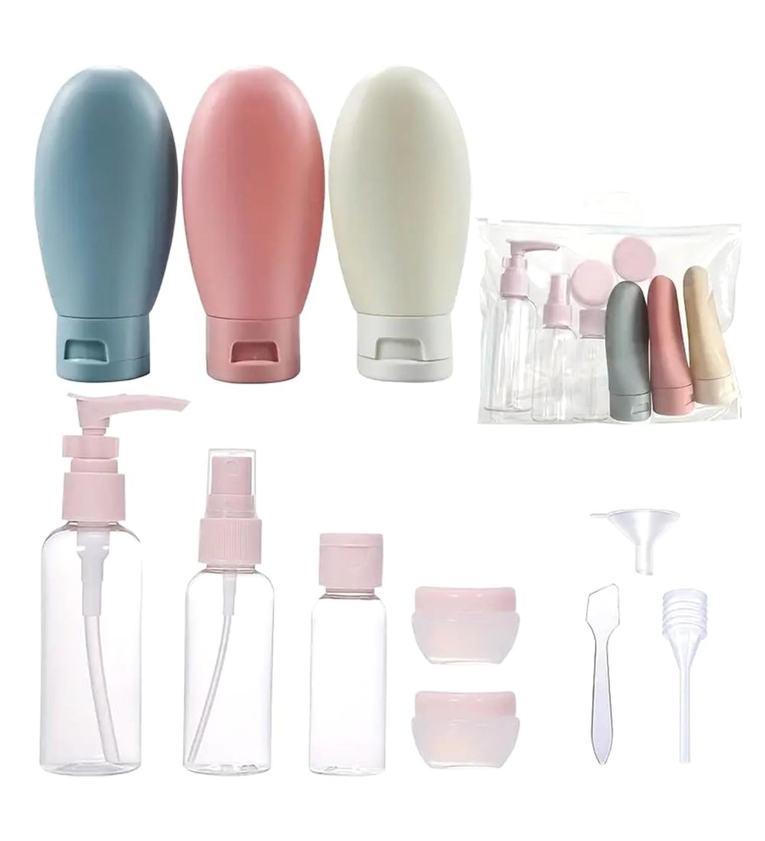 iFutniew Travel Set with Storage Bag Travel Size Empty Liquid Cream Lotion Containers Fine Mist Bottle Squeeze Tube - Buy Online on GoSupps.com