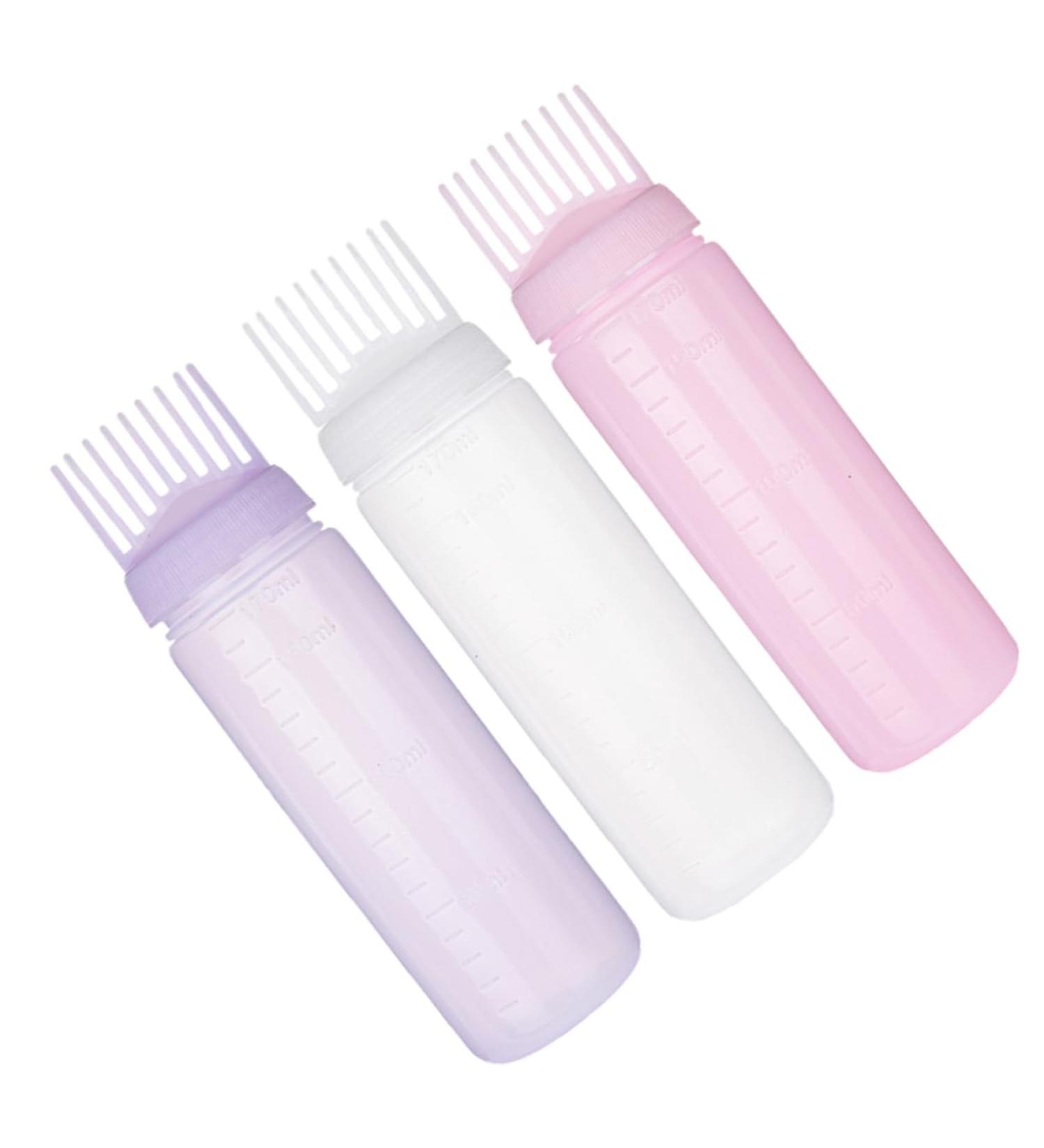 LIFKOME 3 pi ces Bouteille Applicateur Cheveux avec Peigne et chelle Gradu e Flacons pour Coloration et Soin Capillaire Usage Facile et - Buy Online on GoSupps.com