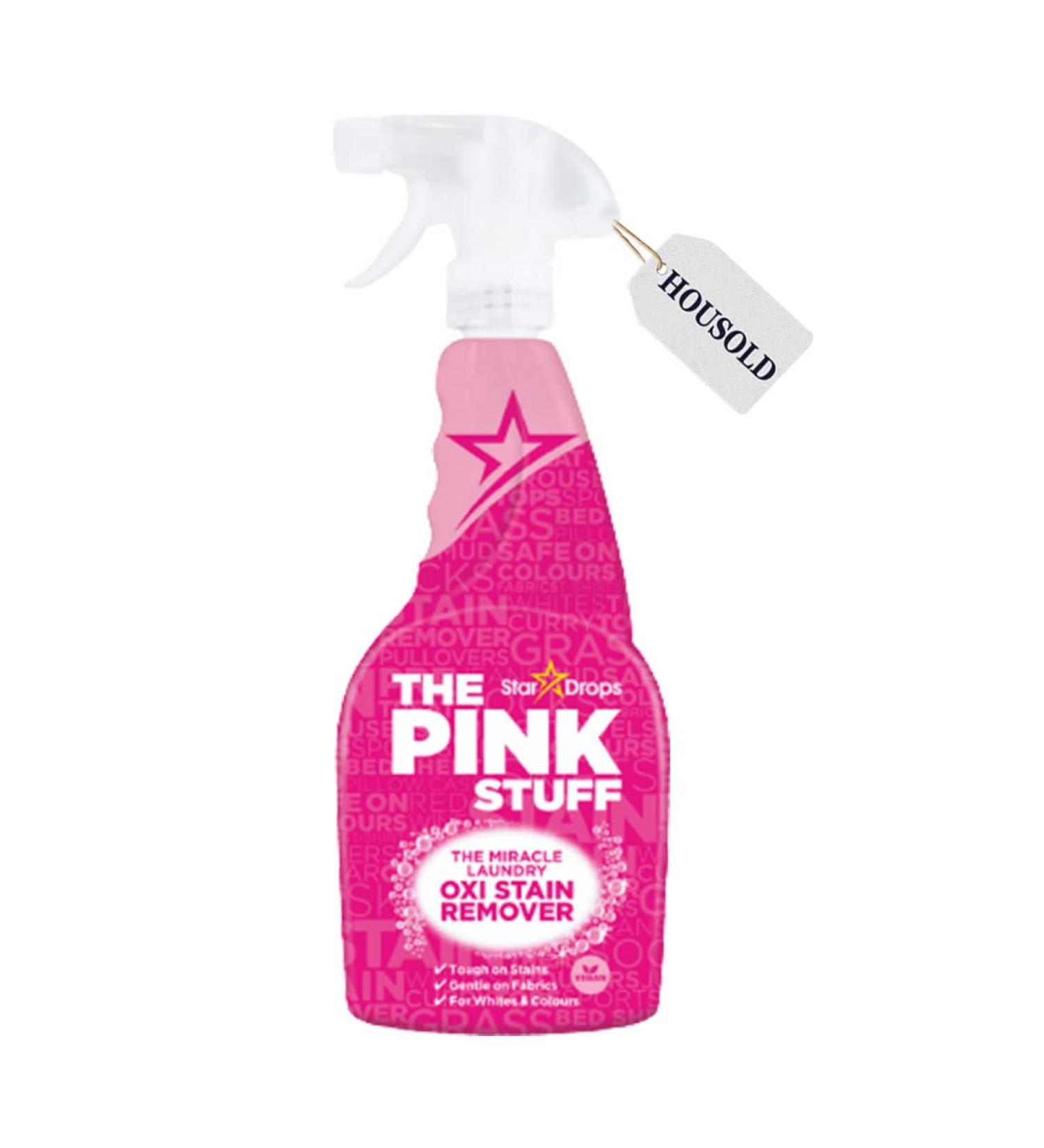 Housold 500ml Pink Stuff The Miracle Laundry Oxi Stain Remover Spray Tough on Stains Gentle on Fabrics for Whites & Colours with Fresh Clean Fragrance (Pack of 1) - Buy Online on GoSupps.com