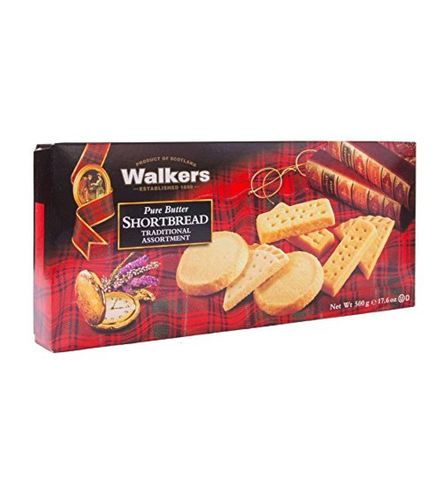 Walkers Shortbread Pure Butter Traditional Assortment Cookies - 17.6oz Pack - Buy Online on GoSupps.com
