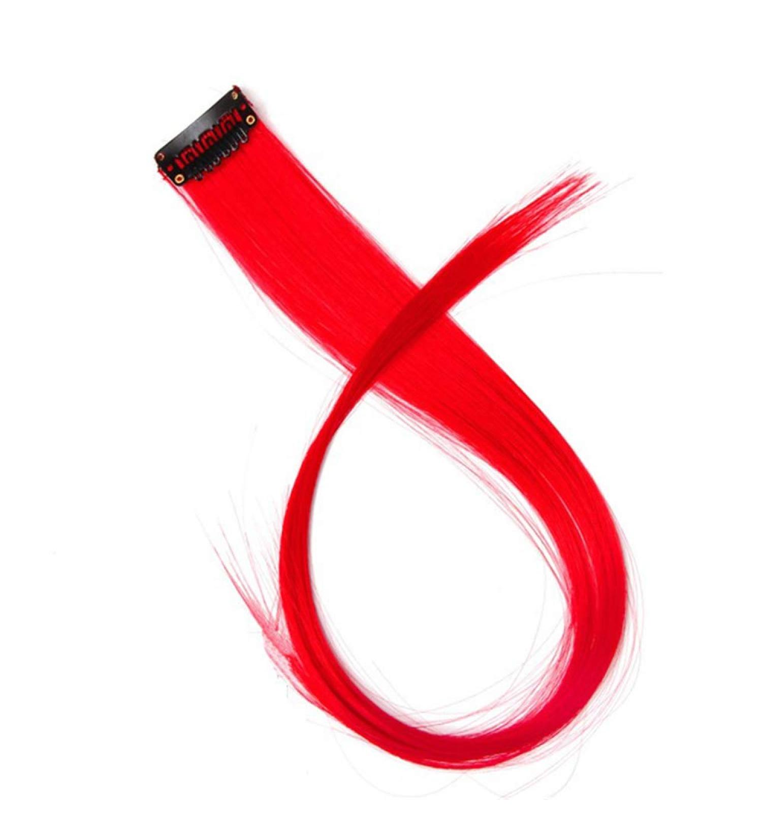 18 Inch Curly Hair Clip-In Extensions - Colorful Synthetic Pink & Blue Wigs for Women & Girls - Buy Online on GoSupps.com