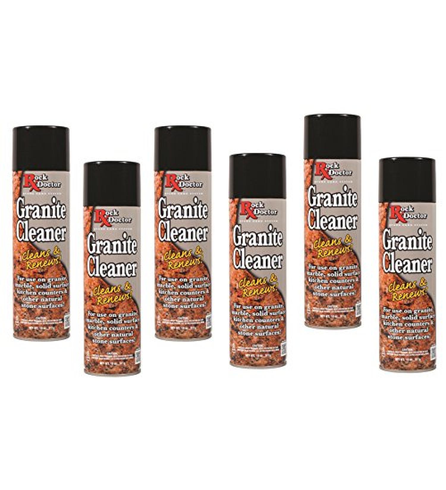 Rock Doctor Granite Cleaner - Cleans& Renews Surfaces - (18 oz) Surface Cleaner Spray, Granite/Marble Countertop Cleaner, Cleaning Spray for Vanity, Table Top, Kitchen Counters, Stone Surfaces (6Pack)
