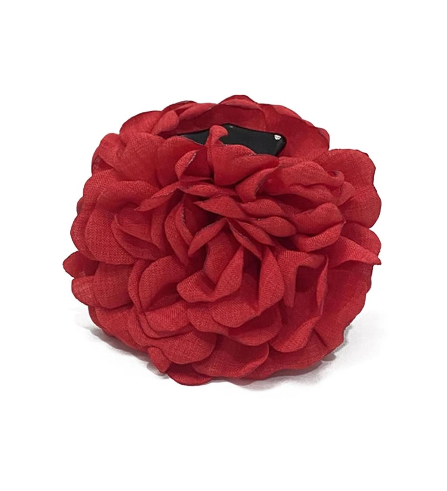 hgnxa Lovely Rose Hair Claw for Girls Woman -slip Hair Barrettes for Taking Photo Rose Shape High Ponytail Hair Pins Red - Buy Online on GoSupps.com