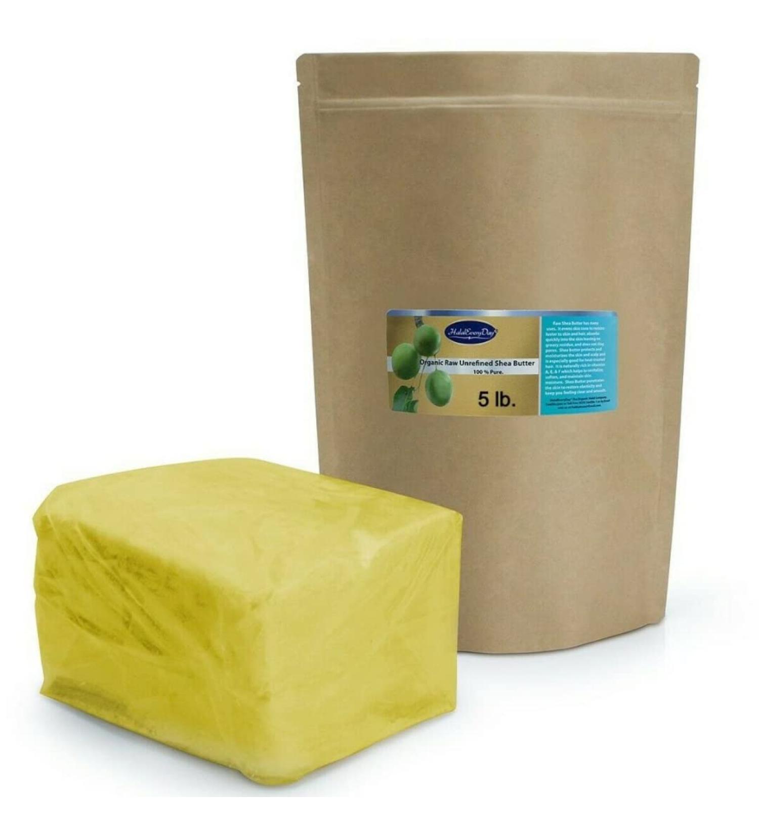 HalalEveryDay Raw Unrefined Grade A African Shea Butter 32 oz - Premium Quality from Ghana - Soft & Smooth - Buy Online on GoSupps.com