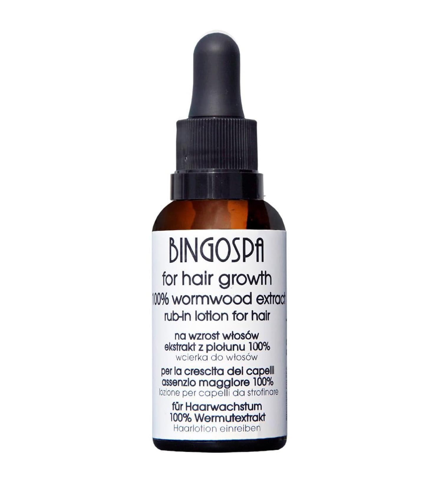  BingoSpa For hair growth and physical condition with 100% wormwood extract rub in the hair lotion 30 ml. BINGOSPA - Buy Online on GoSupps.com