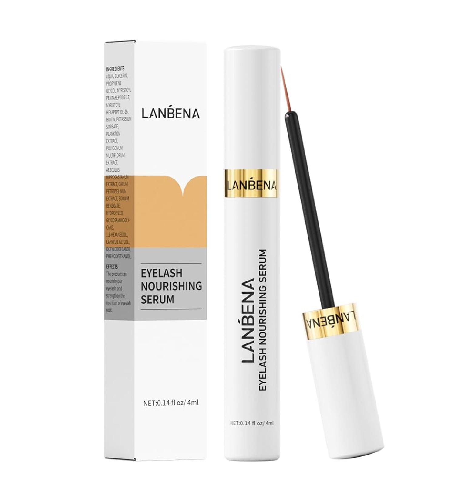 LANBENA Lash Serum - Fast Eyelash Growth & Thickness | 4ml | Stronger Healthier Lashes & Brows - Buy Online on GoSupps.com