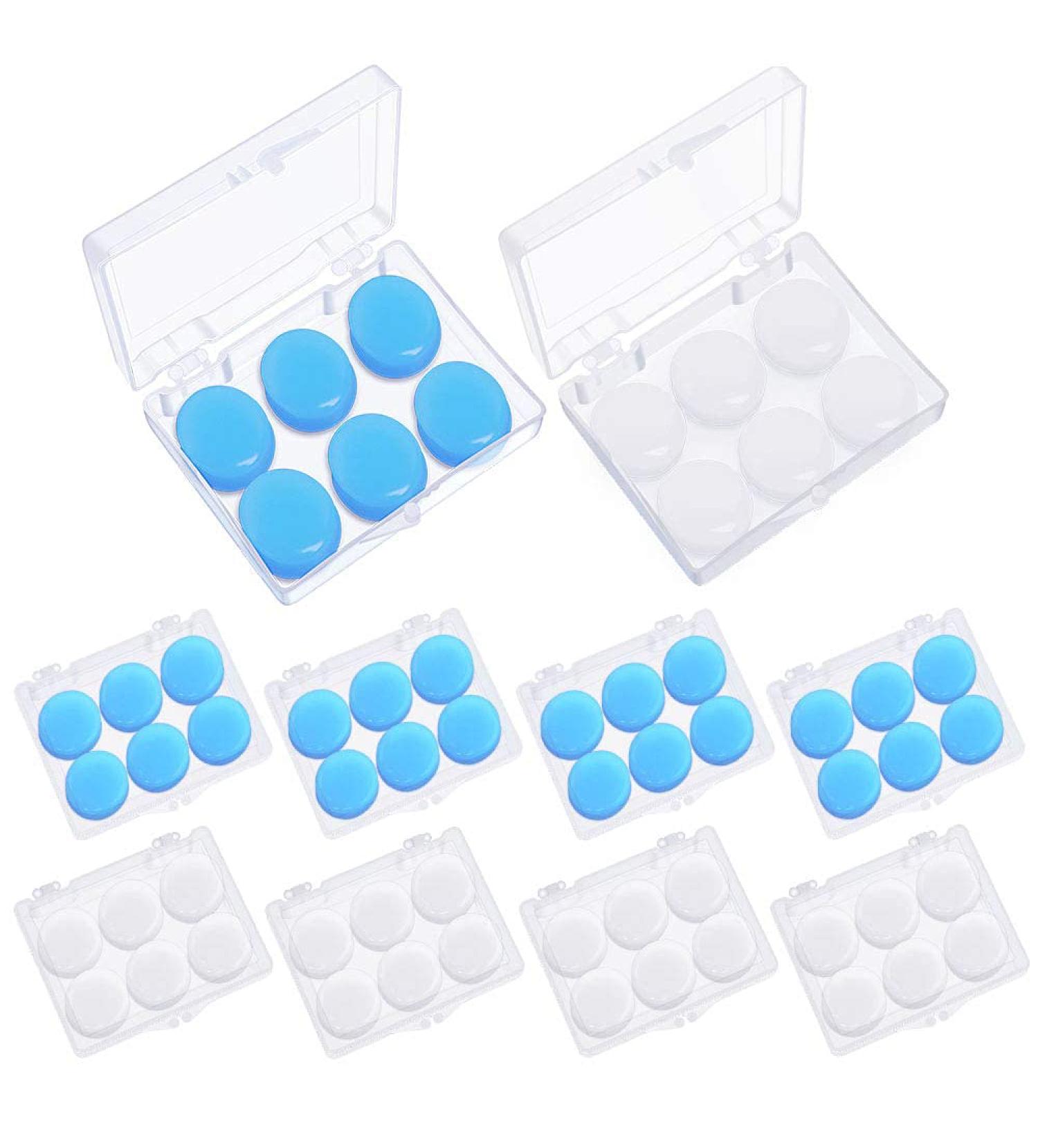 24 Pairs of Silicone Earplugs for Sleeping & Swimming | Soft Waterproof Noise Protection for Kids & Adults - Buy Online on GoSupps.com