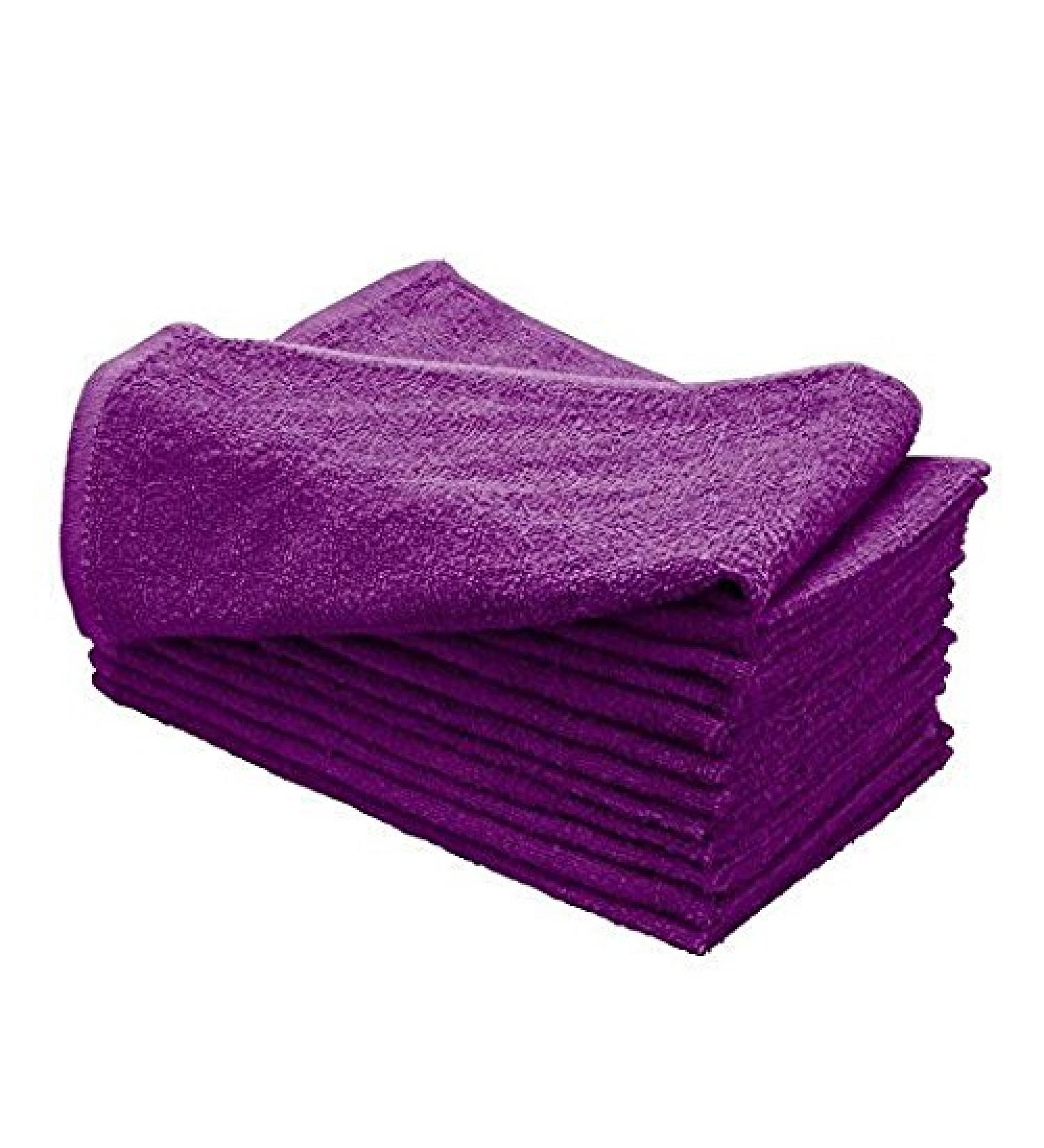 Huini 12 Pcs Microfiber Hair Drying Towels 14 X 30 Inches Purple CD-115-P