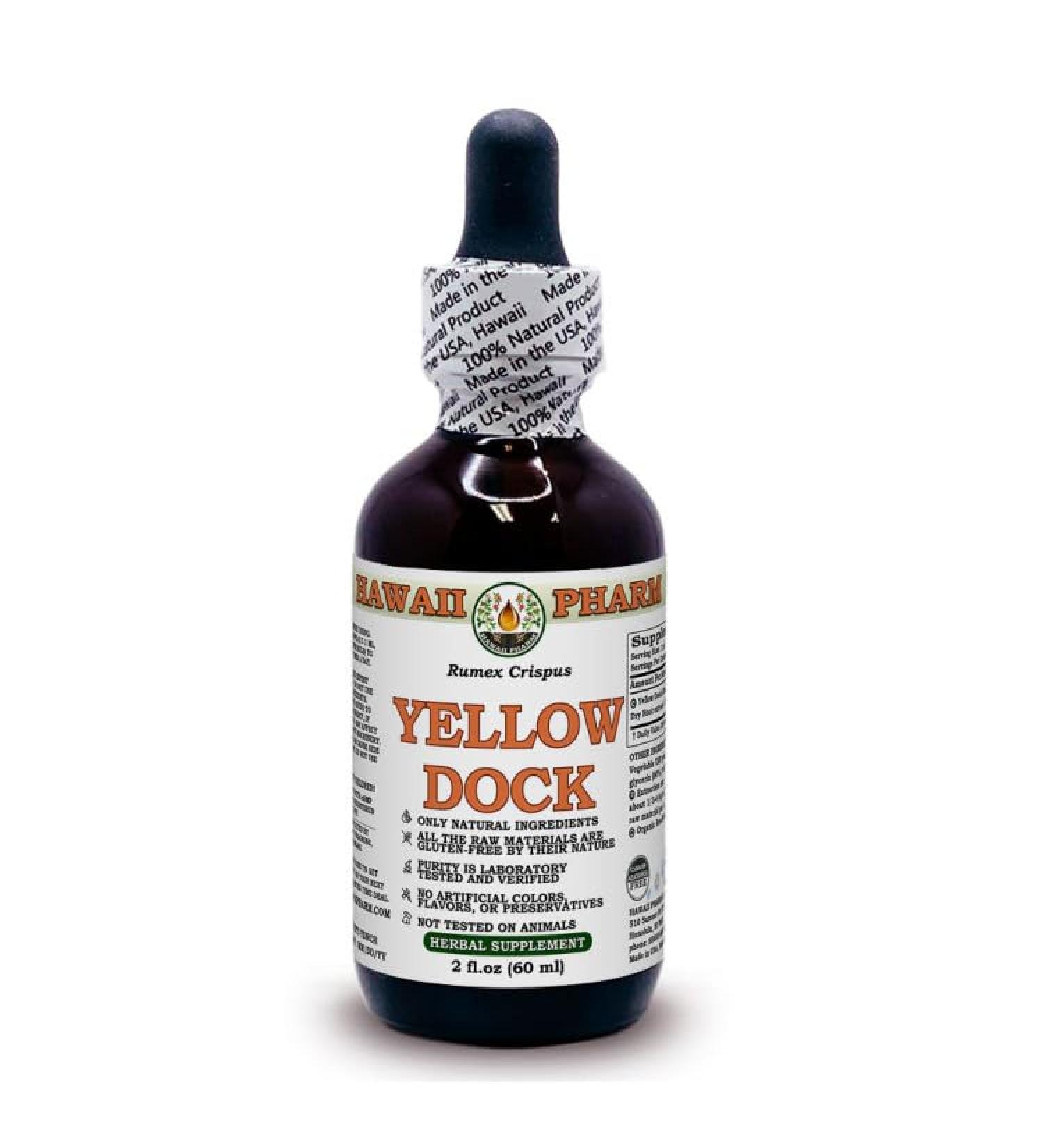Yellow Dock (Rumex Crispus) Dry Root Alcohol-Free Liquid Extract Glycerite 60 ml 60 ml (Pack of 1) - Buy Online on GoSupps.com