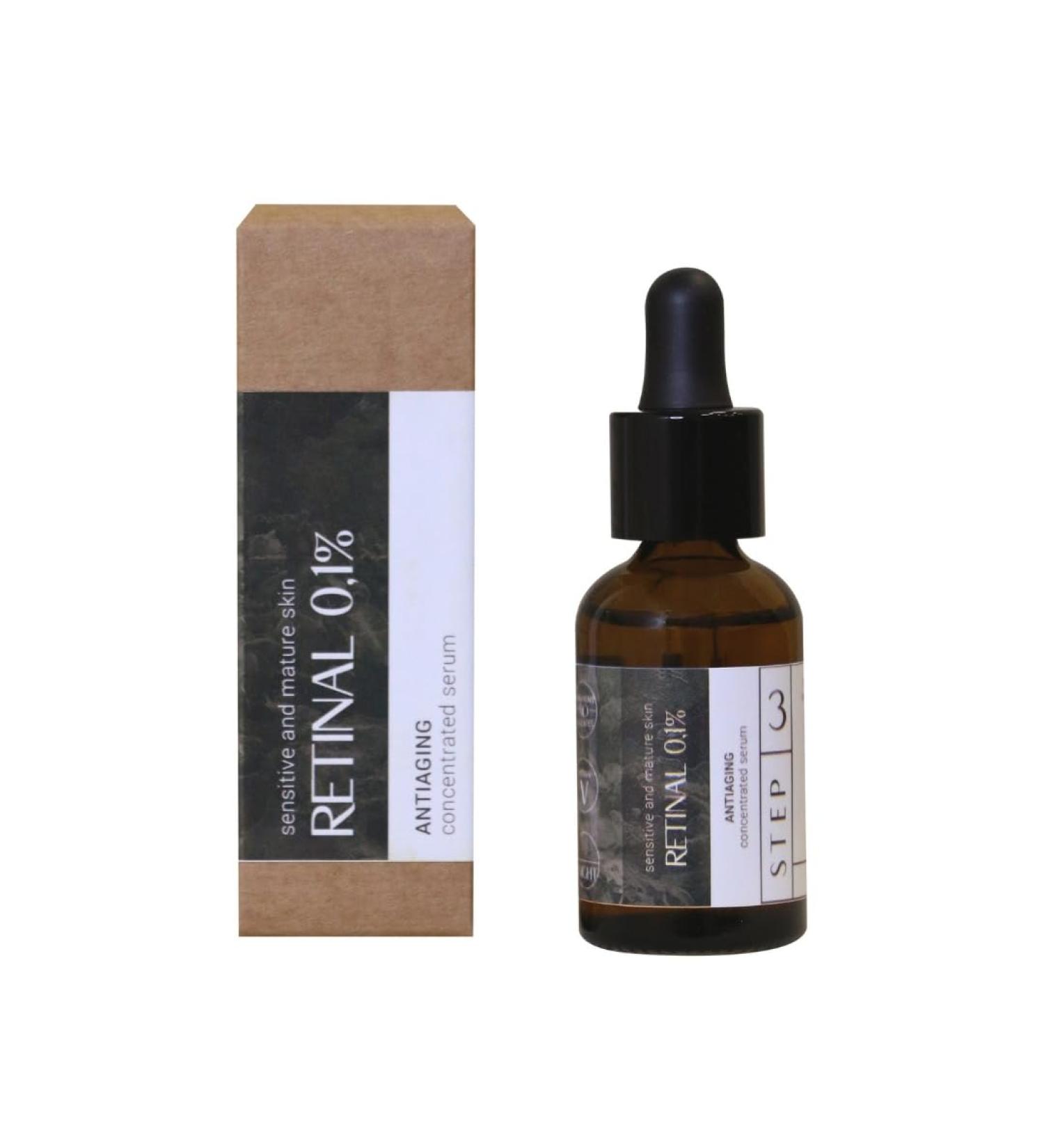 RETINAL 0 1% - S rum concentr 0 1% de R tinal aux ingr dients 100% naturels - 30 ml - Cosmonatura