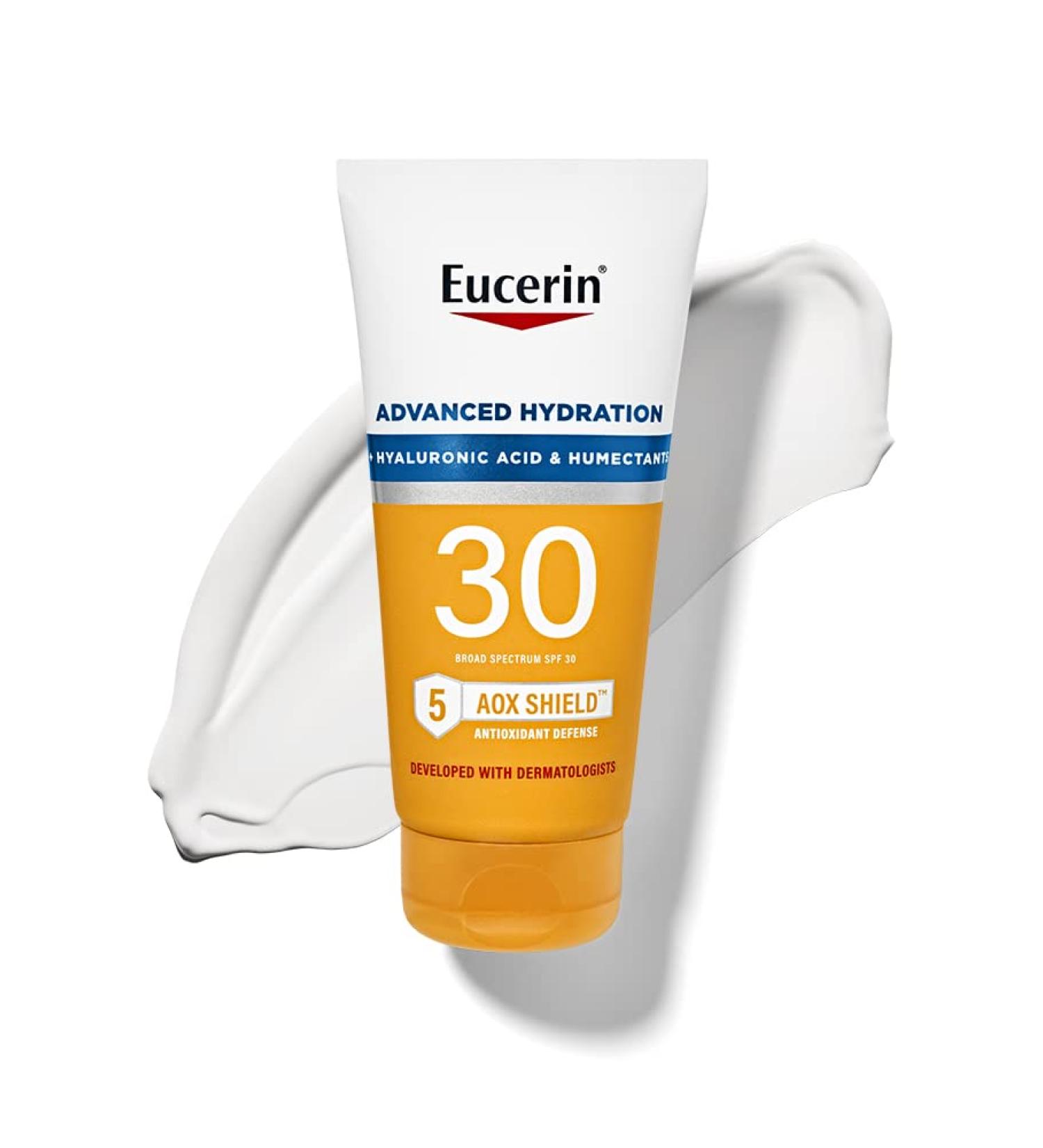 Eucerin Sun Advanced Hydration SPF 30 Sunscreen Lotion - 5 Fl Oz Tube - Buy Online on GoSupps.com