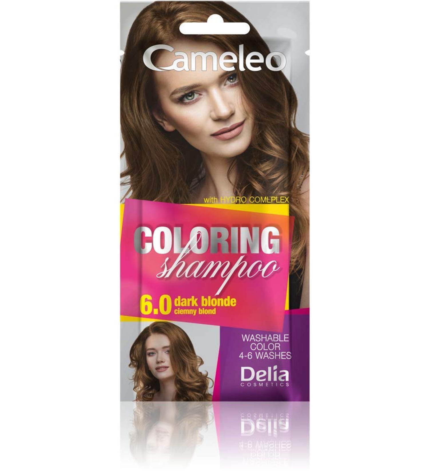 Cameleo Dark Blonde Tinting Shampoo - Ammonia-Free Color Refresh - Quick & Simple 40ml - Intense Color Refreshment in a Convenient Bag - Buy Online on GoSupps.com
