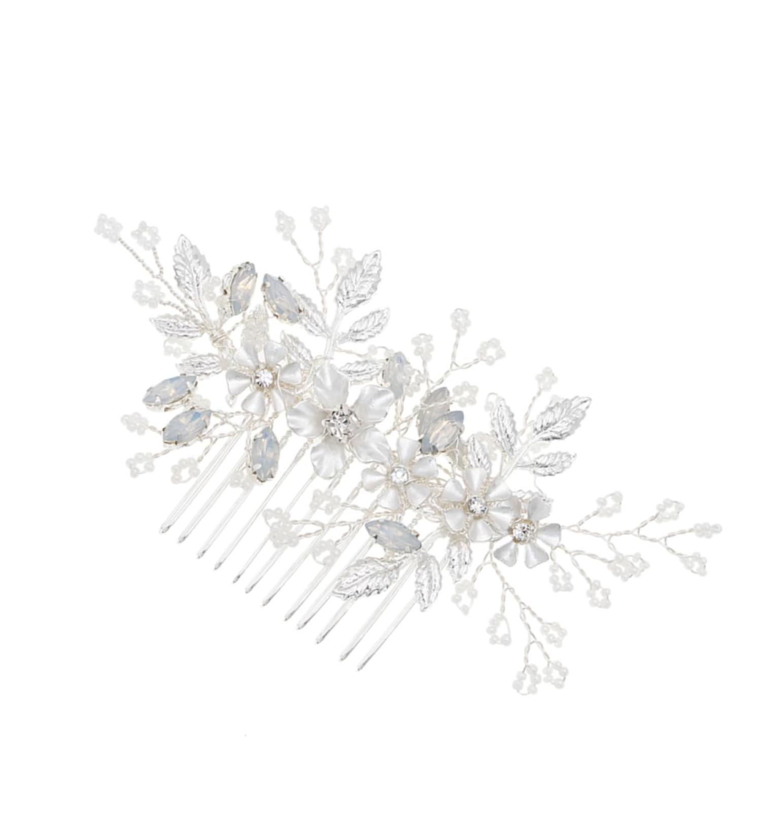 Ipetboom Wedding Hair Comb Tiara Combs Crystal Hair Comb Rhinestone Hair Comb Rhinestone Comb Bride Wedding Millet Beads Bride Comb - Buy Online on GoSupps.com