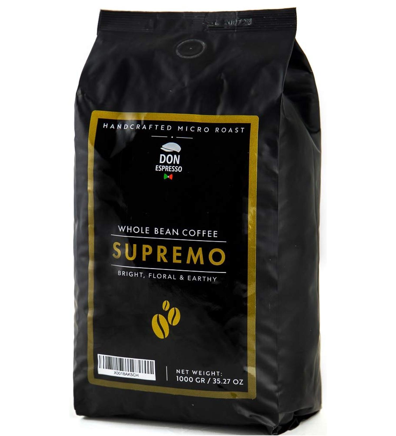 Don Espresso | Medium Roast Supremo | 1KG Whole Coffee Beans | Italian Espresso - Buy Online on GoSupps.com