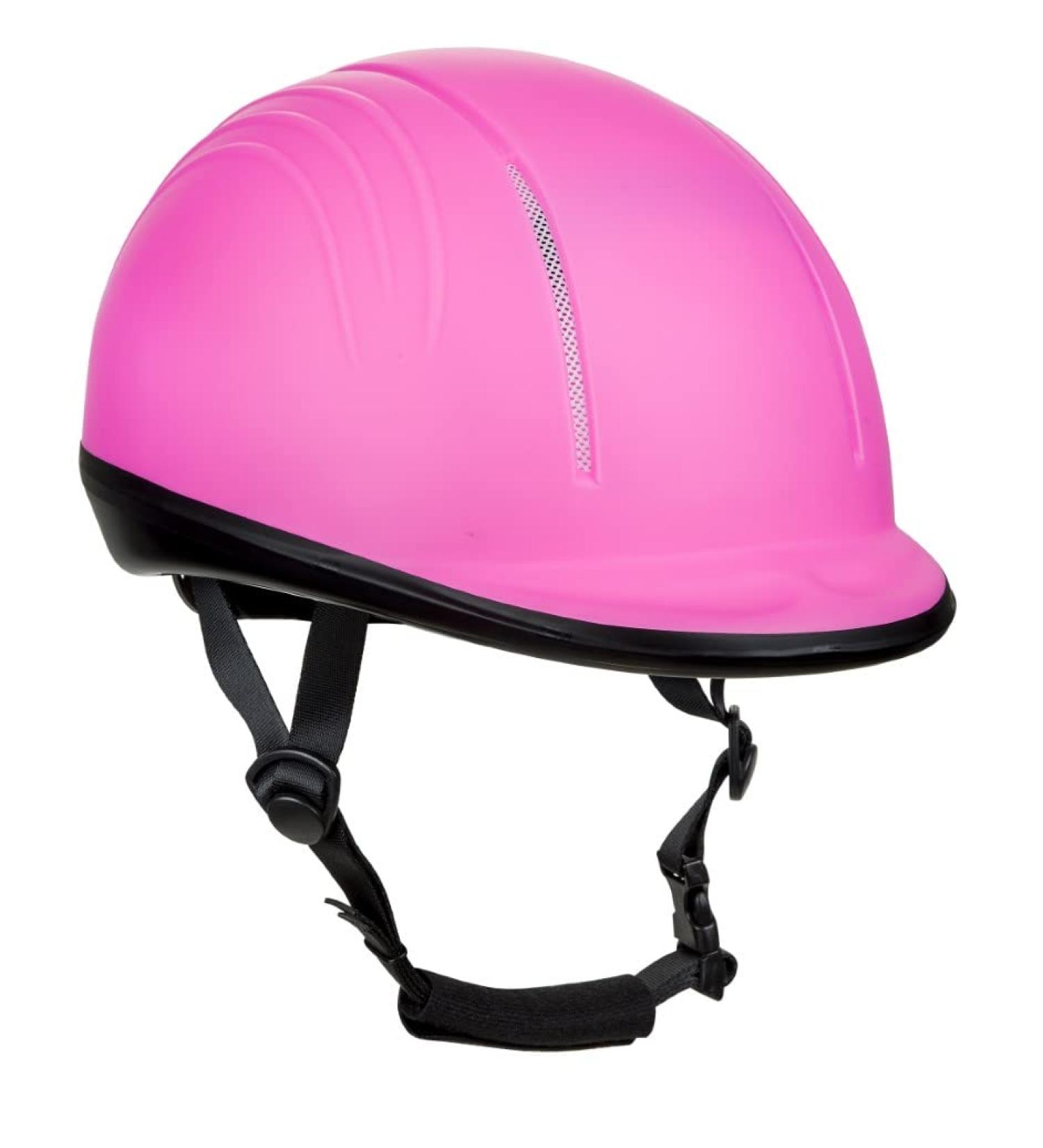 TuffRider Starter Basic Horse Riding Helmet Protective Head Gear for Equestrian Riders - SEI Certified -Hot Pink - L