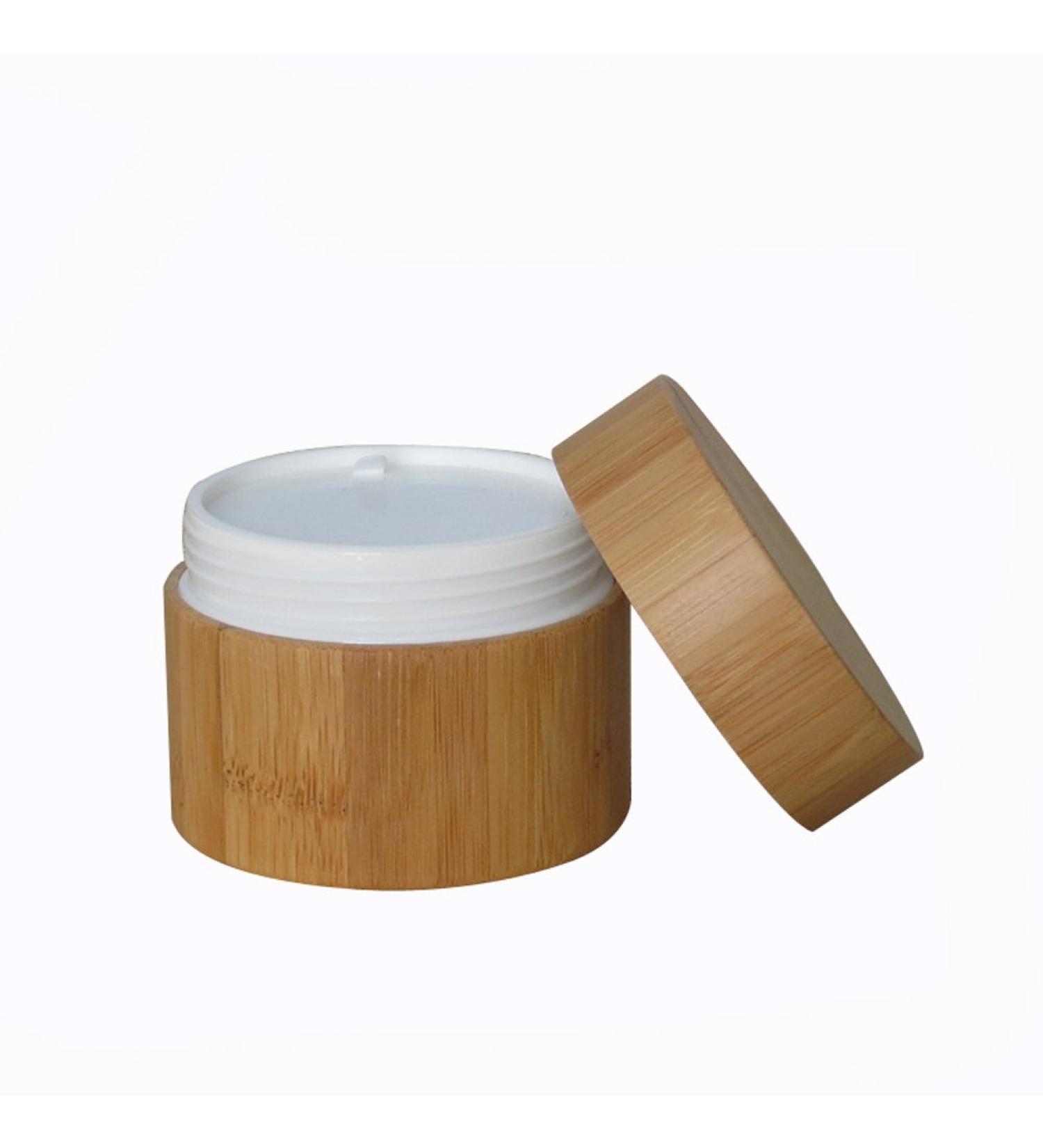 100ML Refillable Bamboo Cosmetic Cream Jar - Eco-Friendly Container for Travel & Home - Buy Online on GoSupps.com