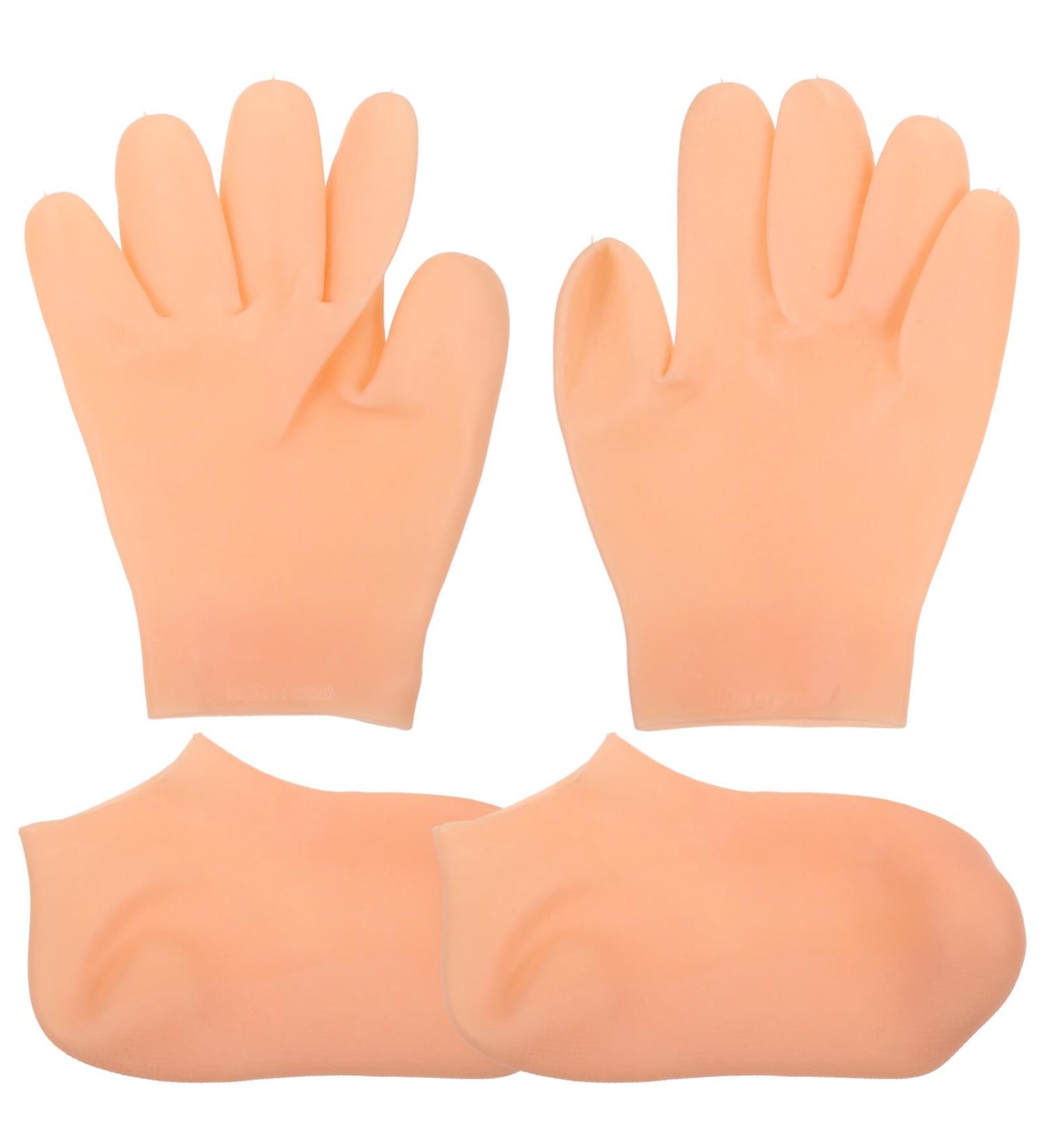 FOMIYES Moisturizing Gloves Socks Set Gel Lined Sock and Glove Soften Repairing Dry Cracked Hands Feet Skin Care Tools for Women Men - Buy Online on GoSupps.com