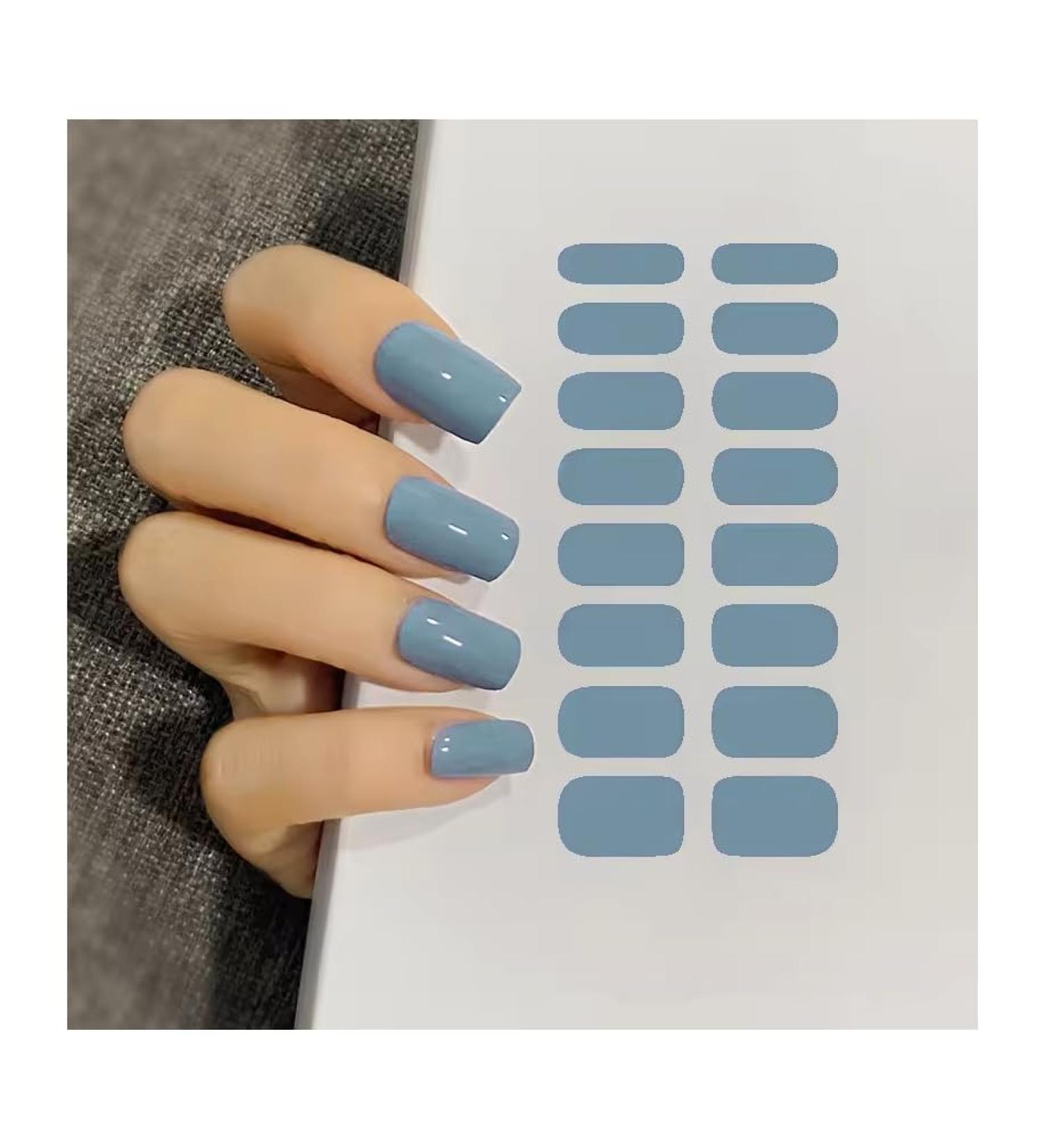 Dark Blue UV Hardening Nail Film - Self-Adhesive Gel Nail Foils for Perfect Manicure | Geln gel Stick-ons - Buy Online on GoSupps.com