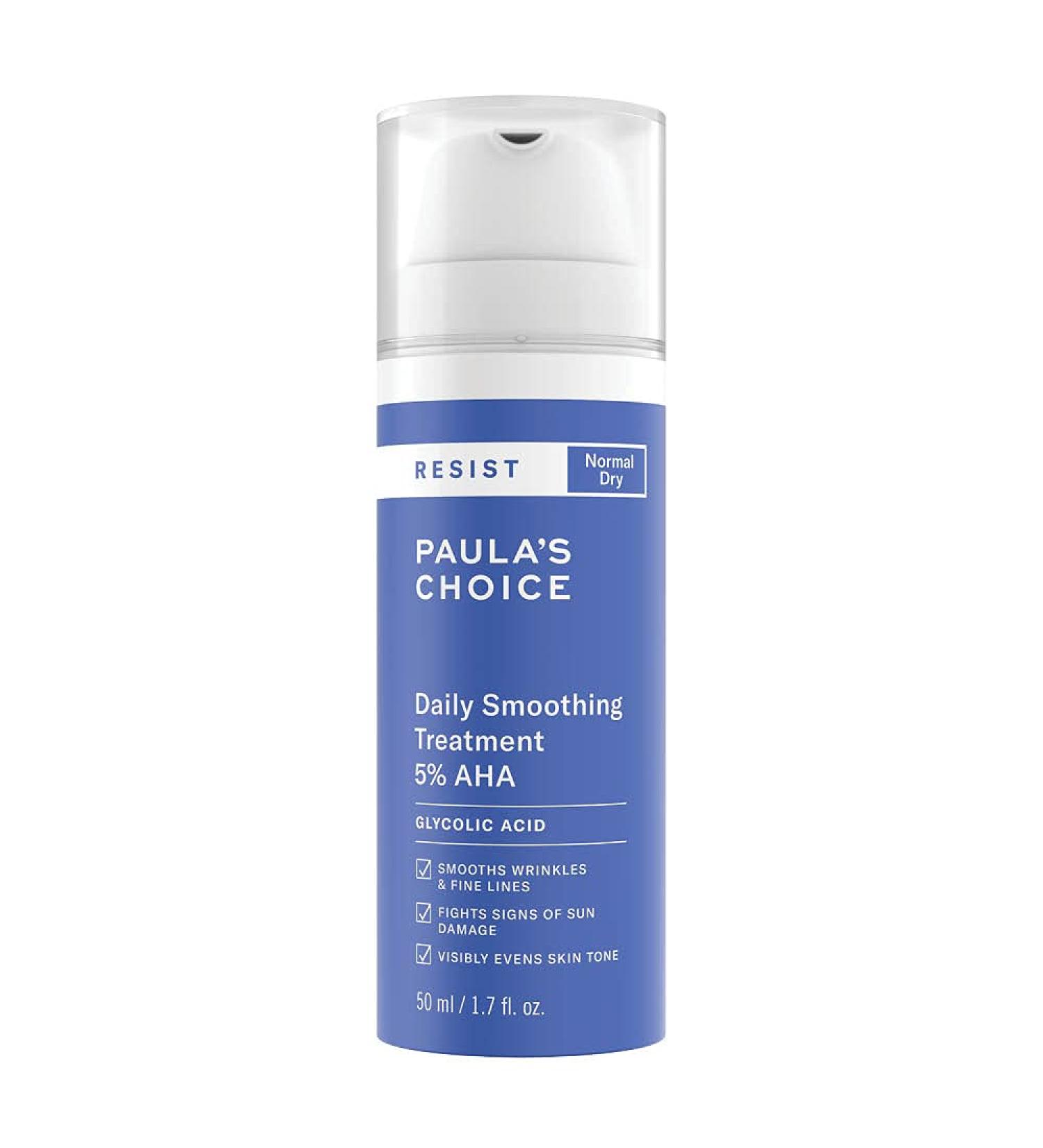 Paula's Choice Resist AHA Peeling Face Lotion - 5% Glycolic & Salicylic Acid Exfoliant for Normal to Dry Skin - Reduces Pigment Spots & Fine Lines - 50ml - Buy Online on GoSupps.com