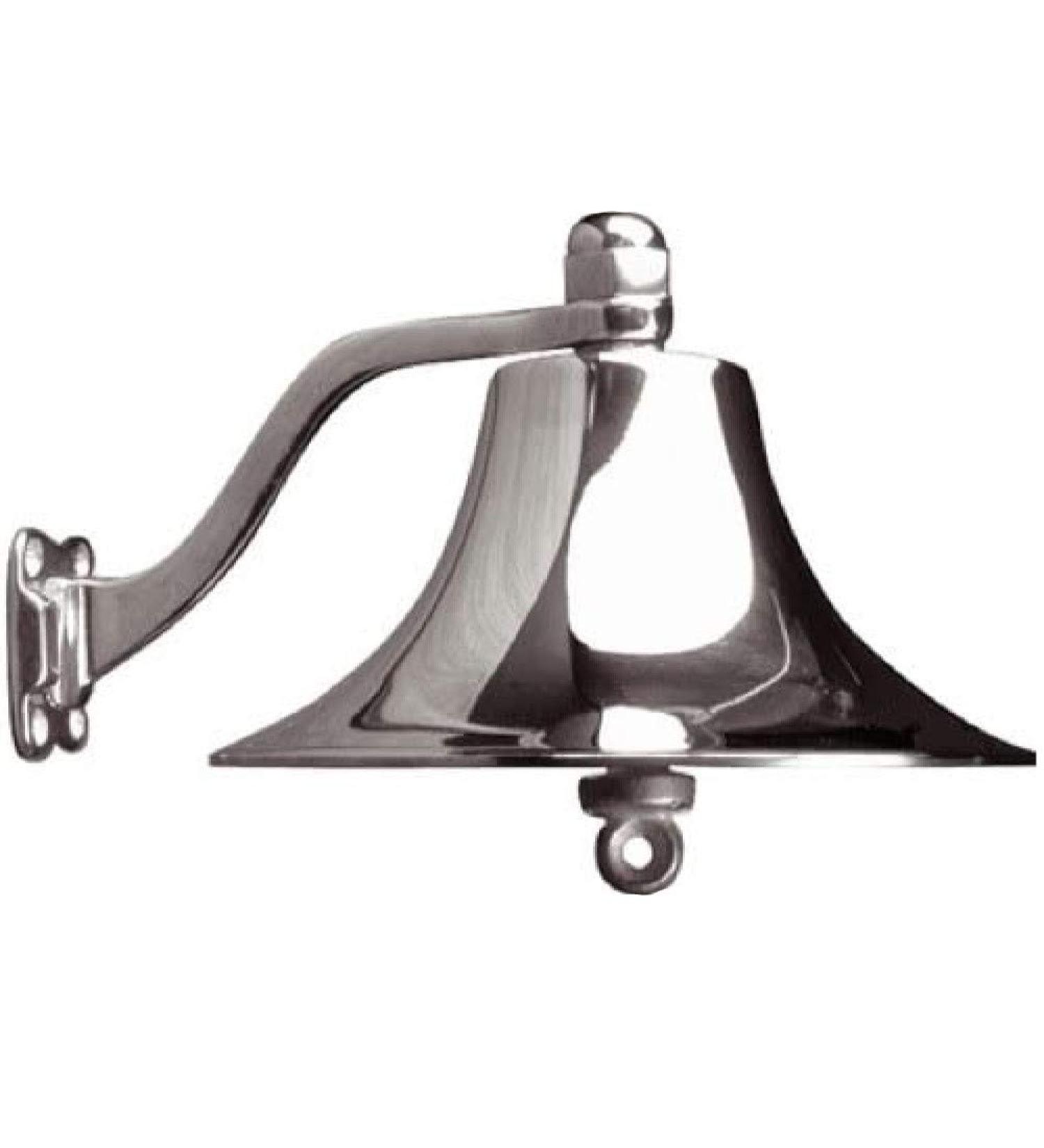 Cast Polished Brass Bell (Sea-Dog Line) (Color: Chrome Plated, Size: 8")