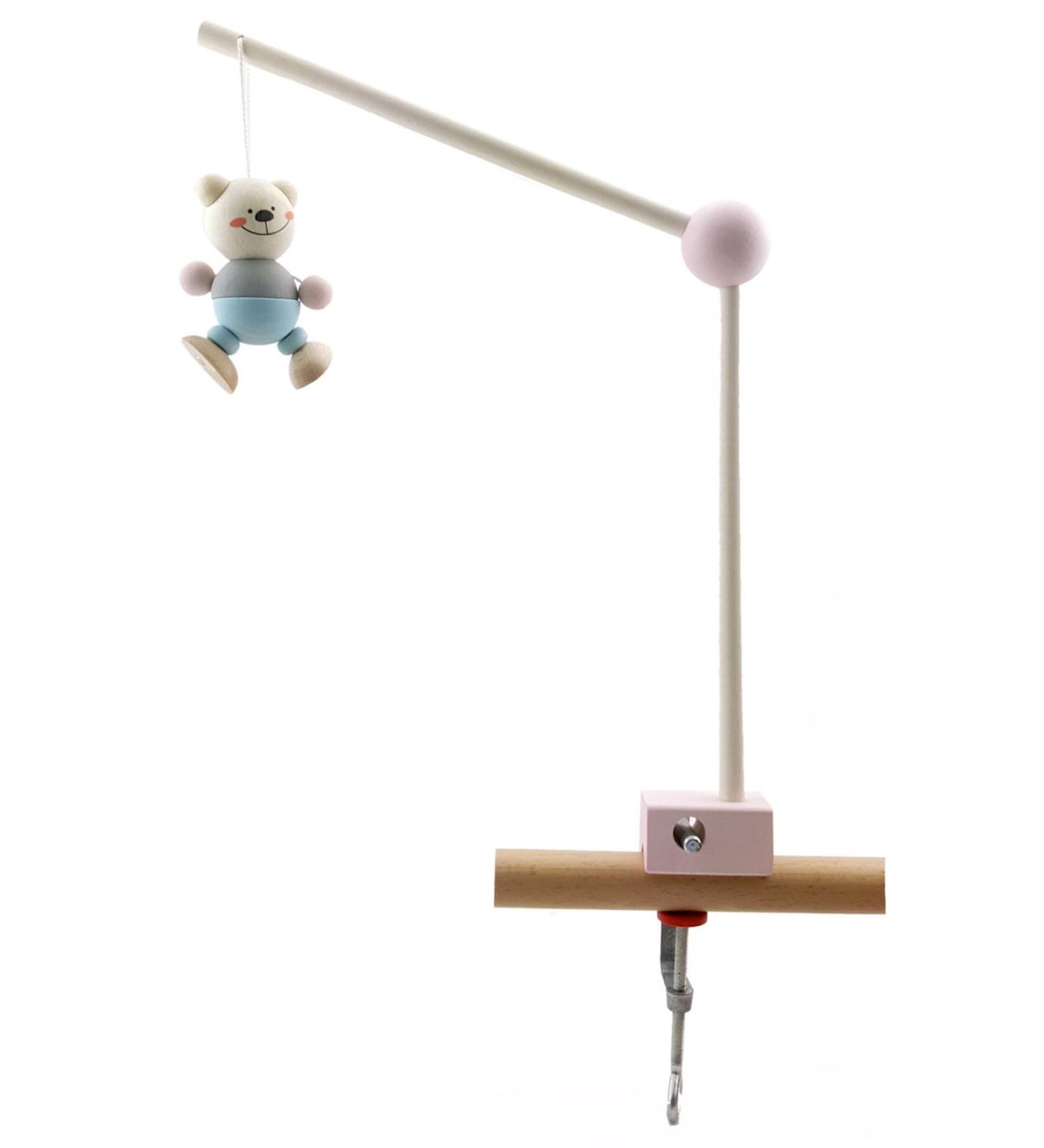 Hess wooden toy 10253 - Mobile holder made of wood natural pink