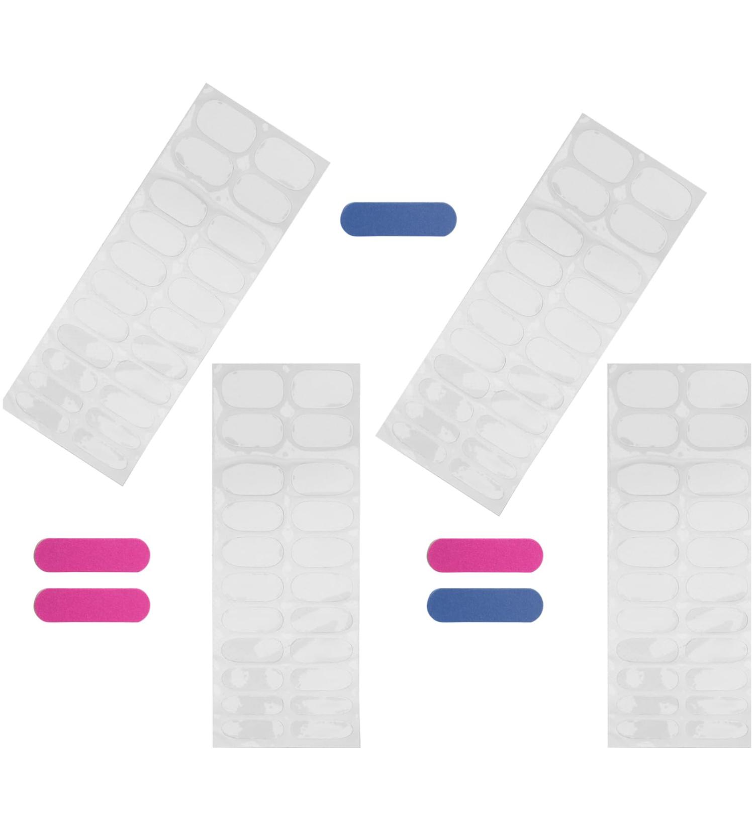 PLAFOPE 5 Sheets Nail Stickers Gel Nail Sticker Gel Strips Nails French Manicure Stickers Nail Gel Stickers French Manicure Strips Gel Pedicure Kit Nail Strips Gel Nail Kit Clear Nail - Buy Online on GoSupps.com