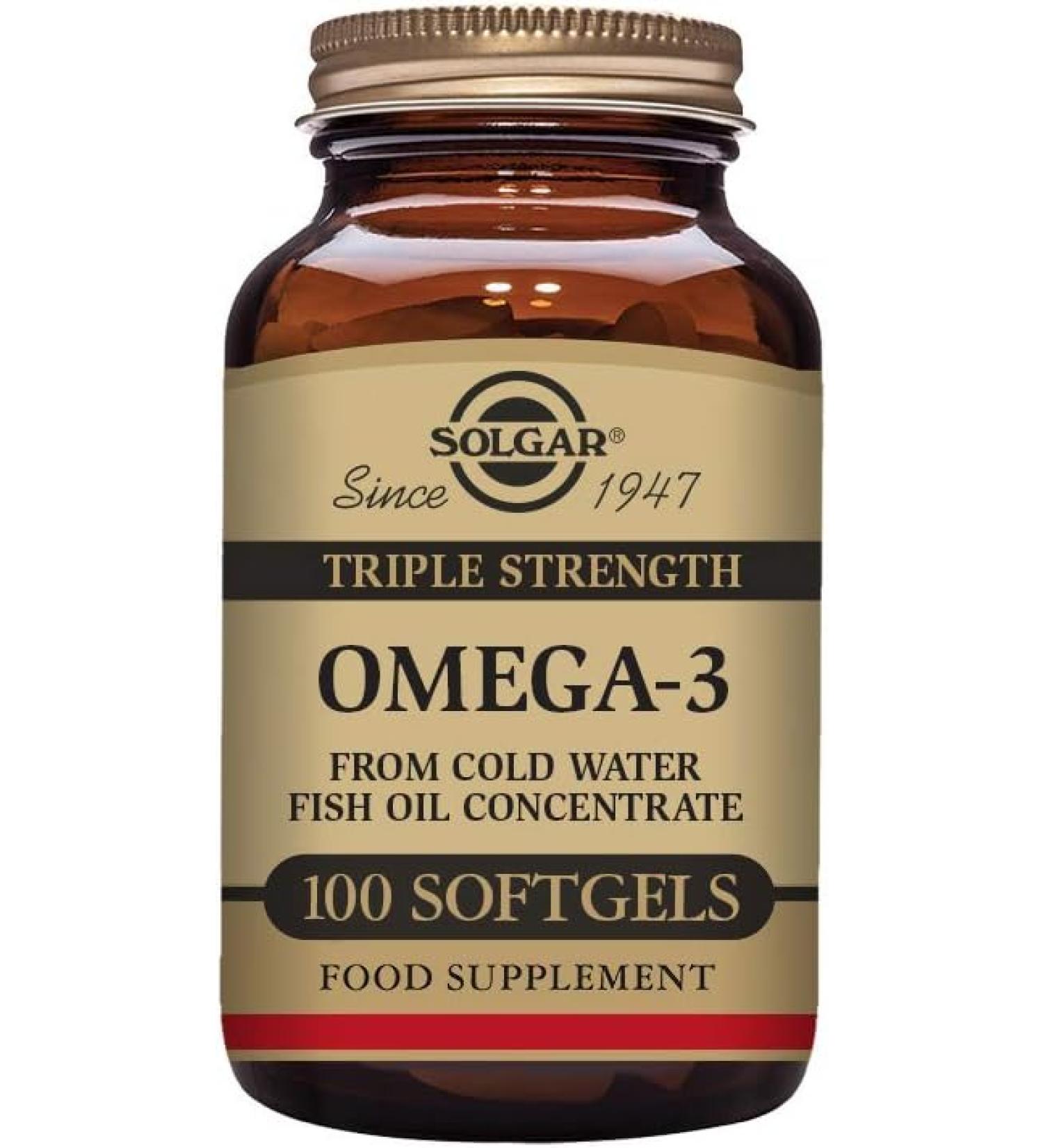 Solgar Triple Strength Omega 3 EPA and DHA 950 mg- 100 Softgels