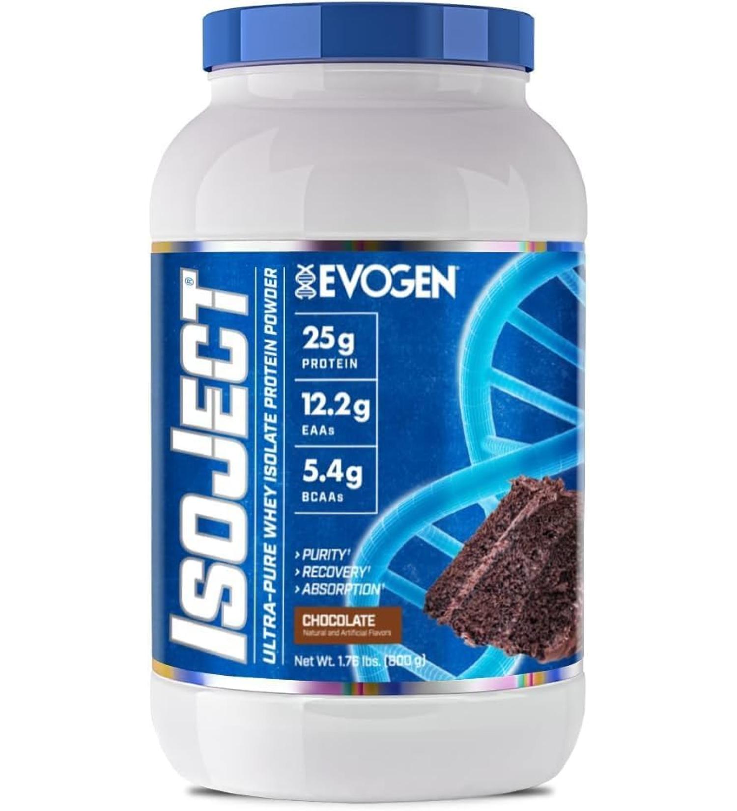Evogen Isoject - Whey Isolate Protein Powder Ultra-Pure Whey Isolate Enhanced Absorption & Recovery Ignitor Enzymes BCAAs EAAs - Chocolate - 25 Servings - Buy Online on GoSupps.com