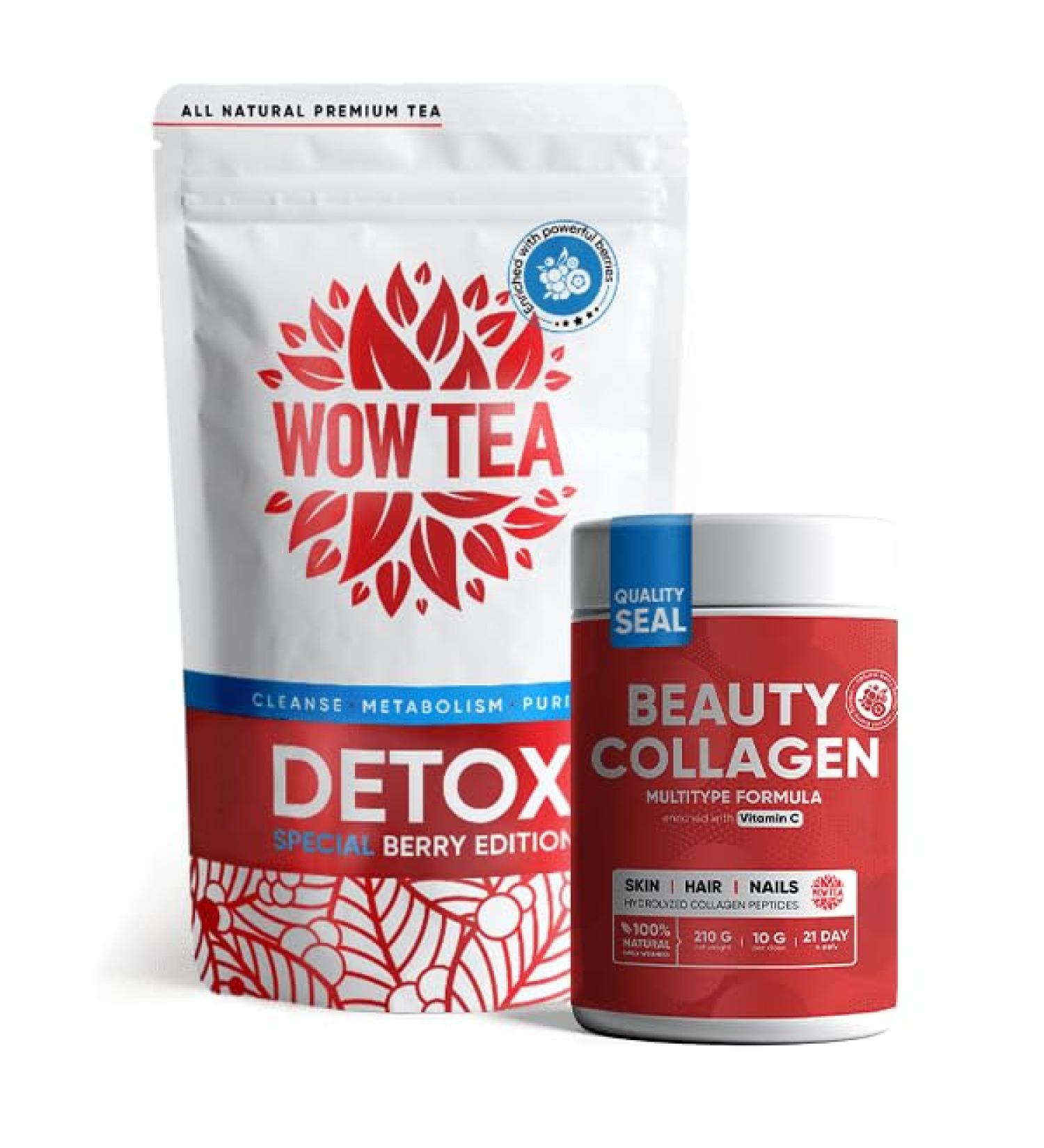 WOW TEA: Berry Detox Tea + Collagen - Buy Online on GoSupps.com