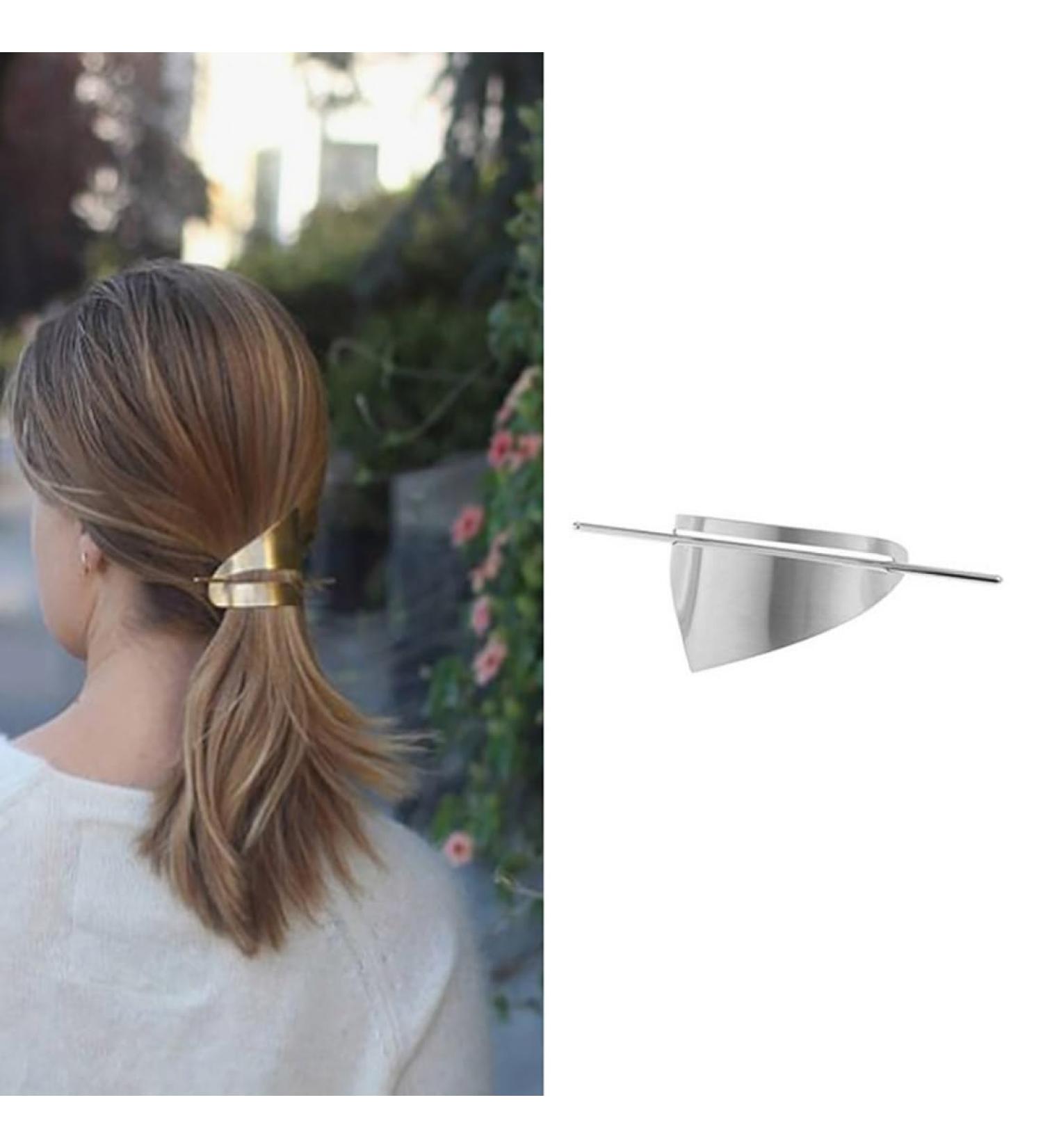 Cubahop Vintage Triangoli Metal Hair Barrettes Geometry Smooth irregolari Hair Accessories Hair Stick Pins for Women and Girls (Silver) - Buy Online on GoSupps.com