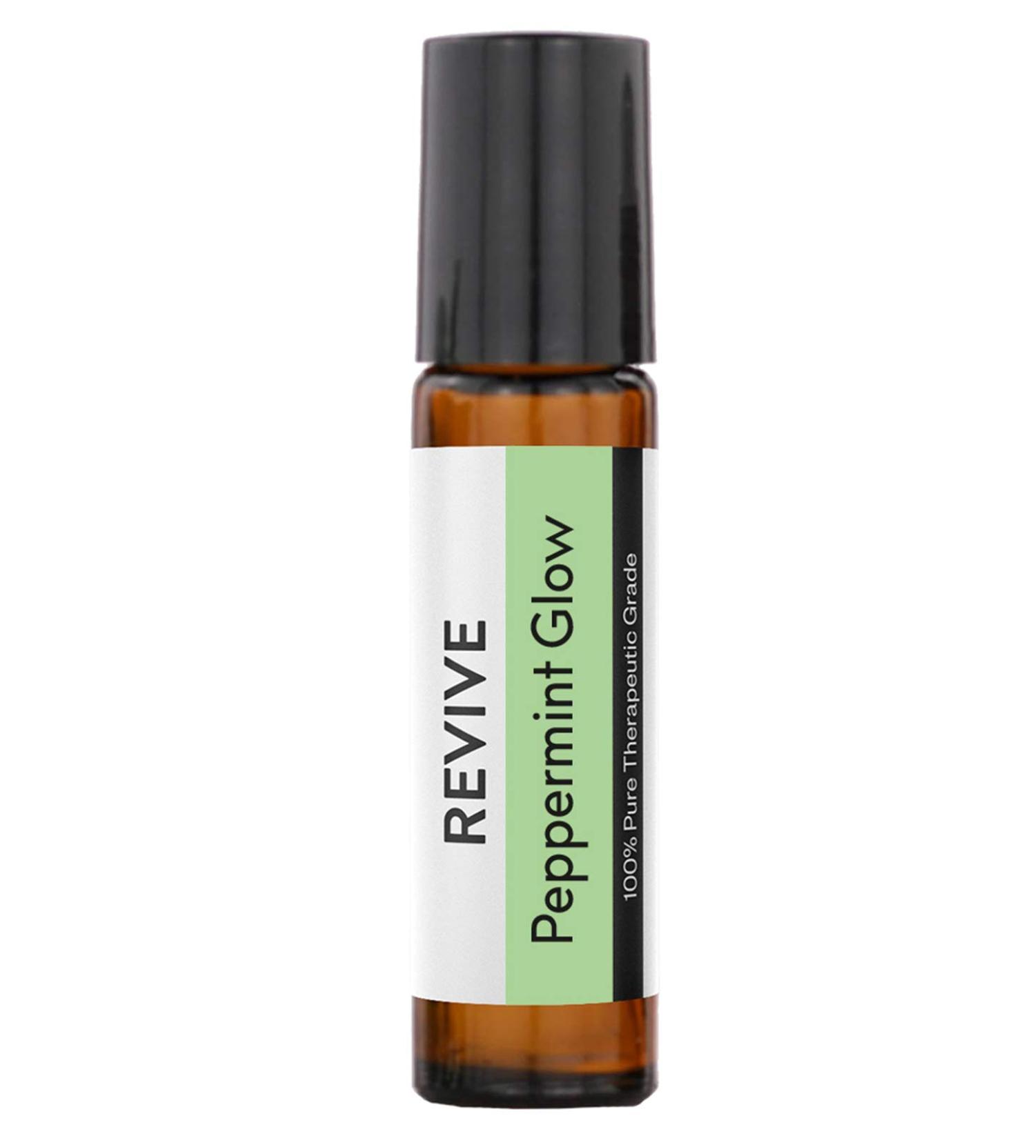 Peppermint Glow Roll-On | 100% Pure Therapeutic Essential Oil for Aromatherapy Massage Skin & Hair Care | REVIVE International Shipping - Buy Online on GoSupps.com