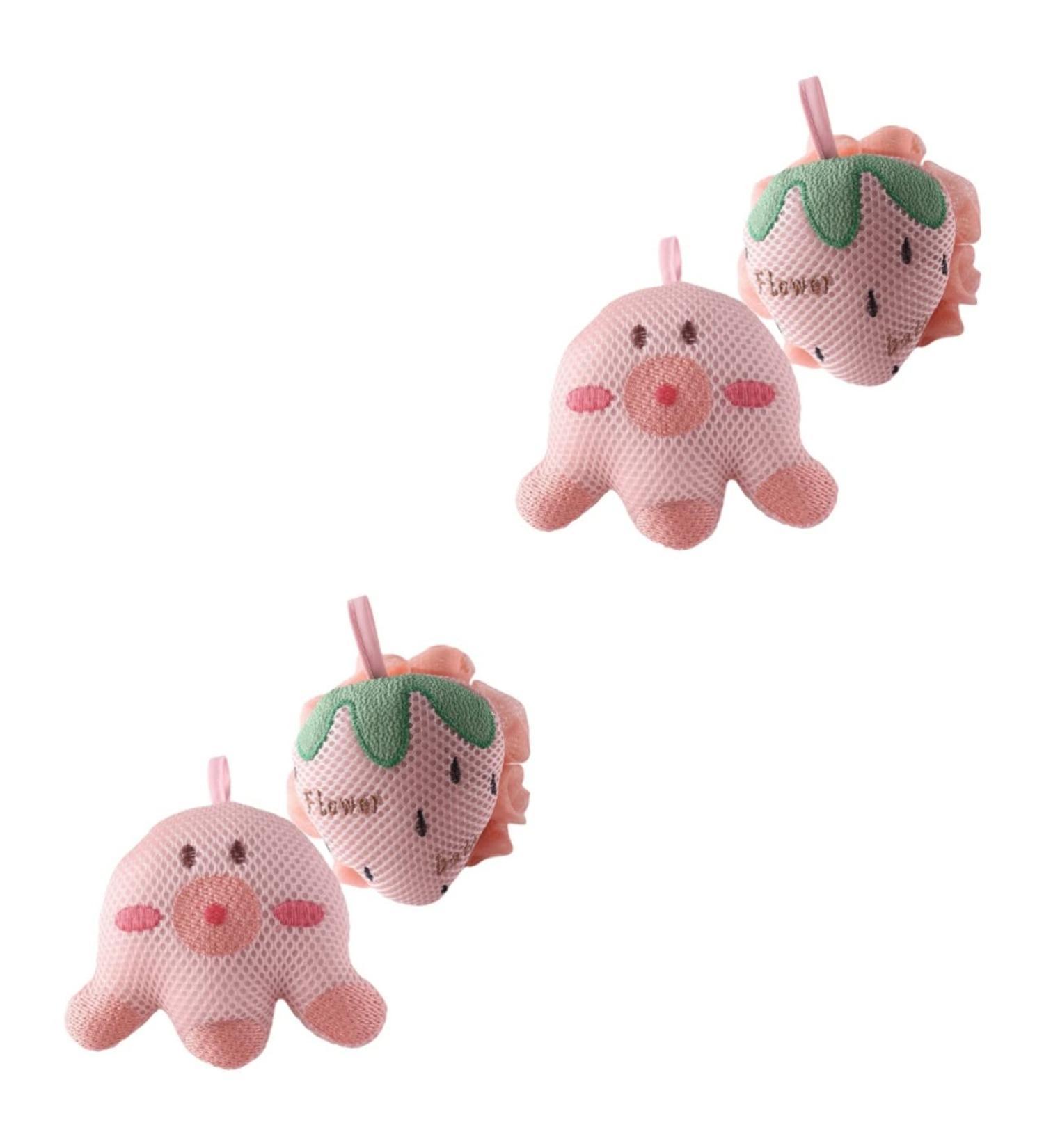 Beaupretty 4 Pcs Cartoon Bath Balls | Women's & Men's Shower Loofah Scrubber Sponge - Perfect for Relaxing Baths - Buy Online on GoSupps.com