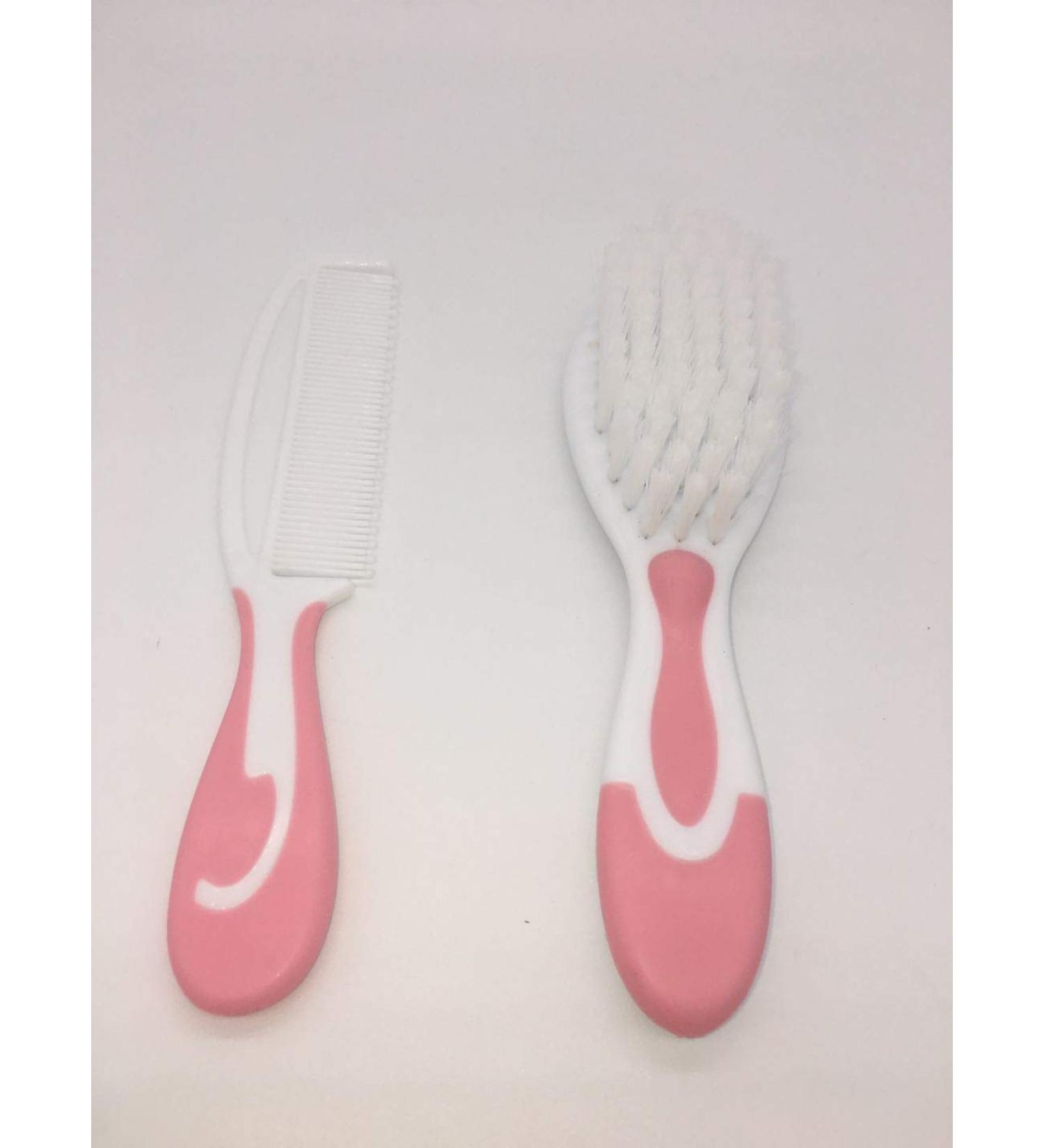 Little Angel Baby Hair Brush and Comb Set - Pink | Baby Brush Kit for Newborns and Infants - Buy Online on GoSupps.com